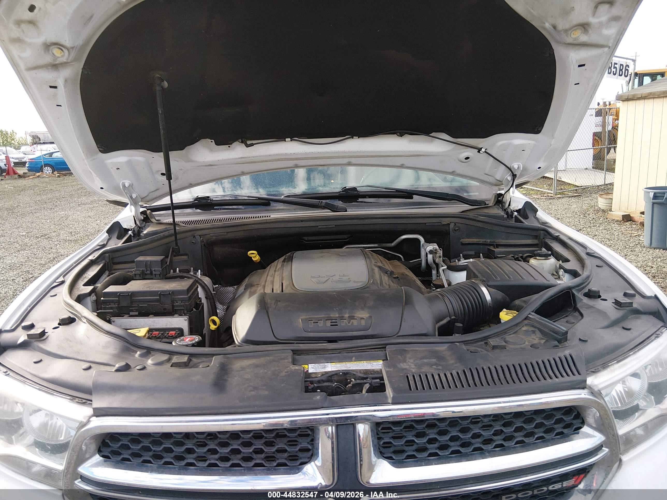 2013 Dodge Durango Crew White vin: 1C4SDJDT4DC633001