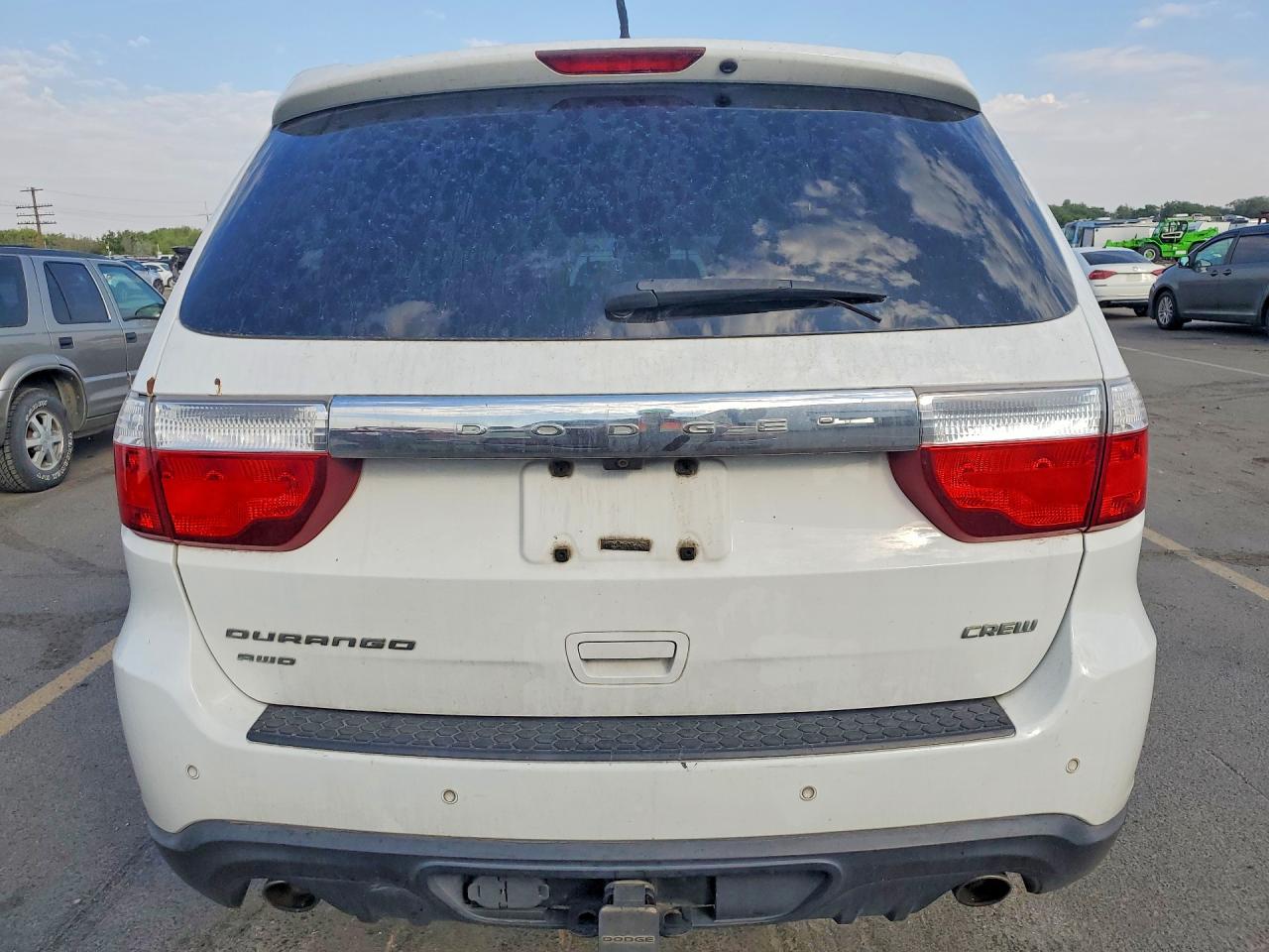 2013 Dodge Durango Crew White vin: 1C4SDJDT7DC590290