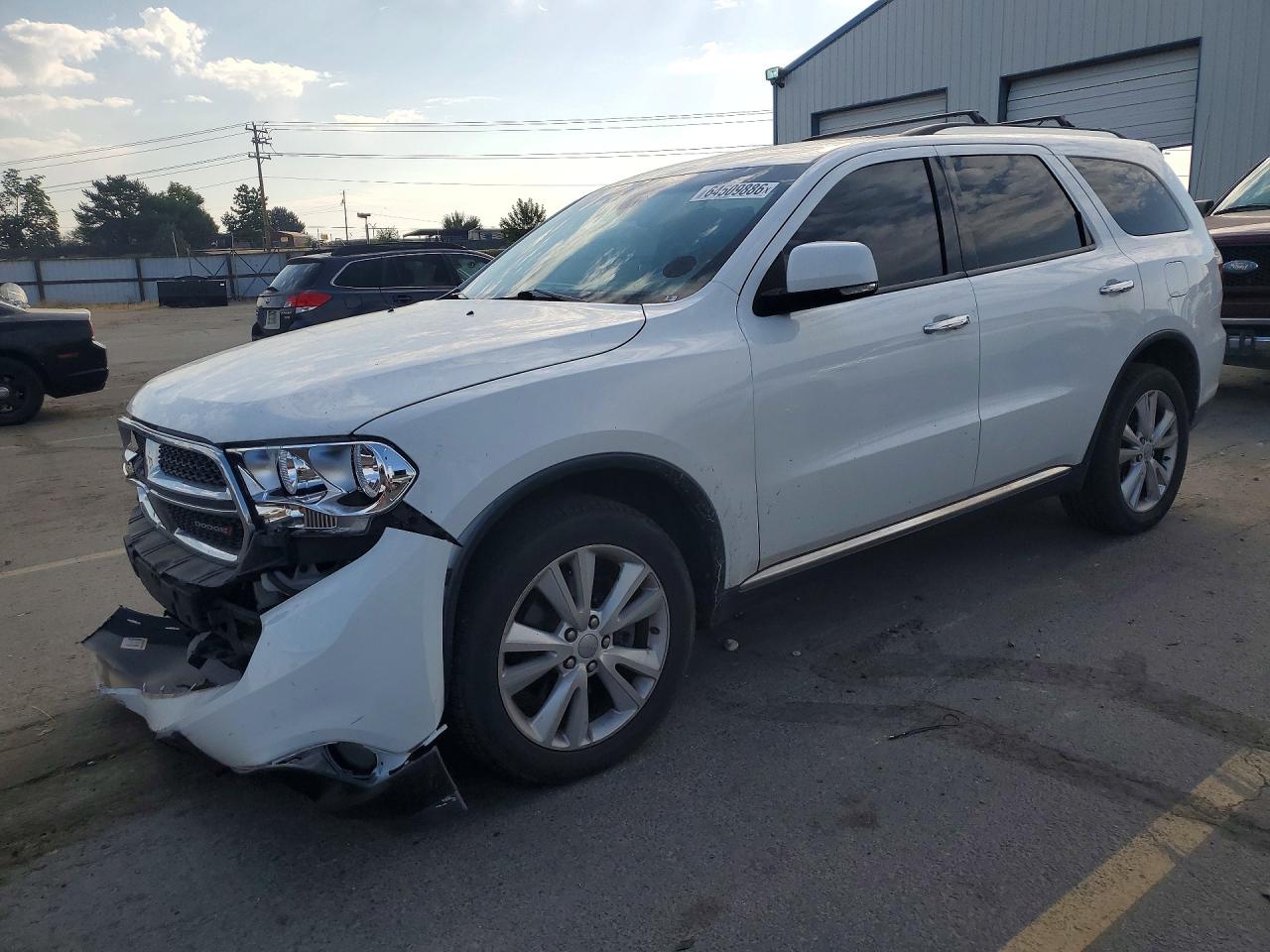 2013 Dodge Durango Crew White vin: 1C4SDJDT7DC590290