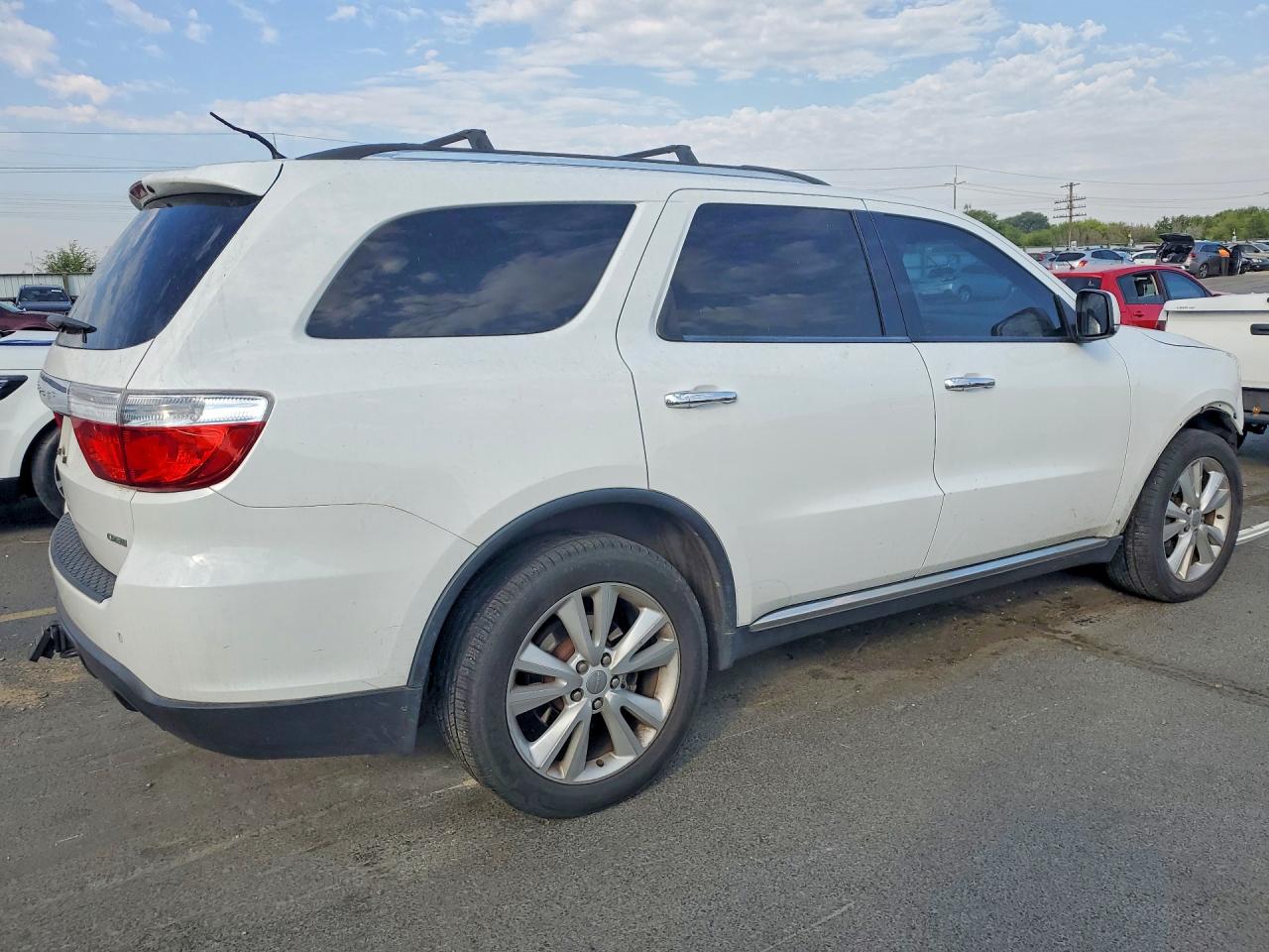 2013 Dodge Durango Crew White vin: 1C4SDJDT7DC590290