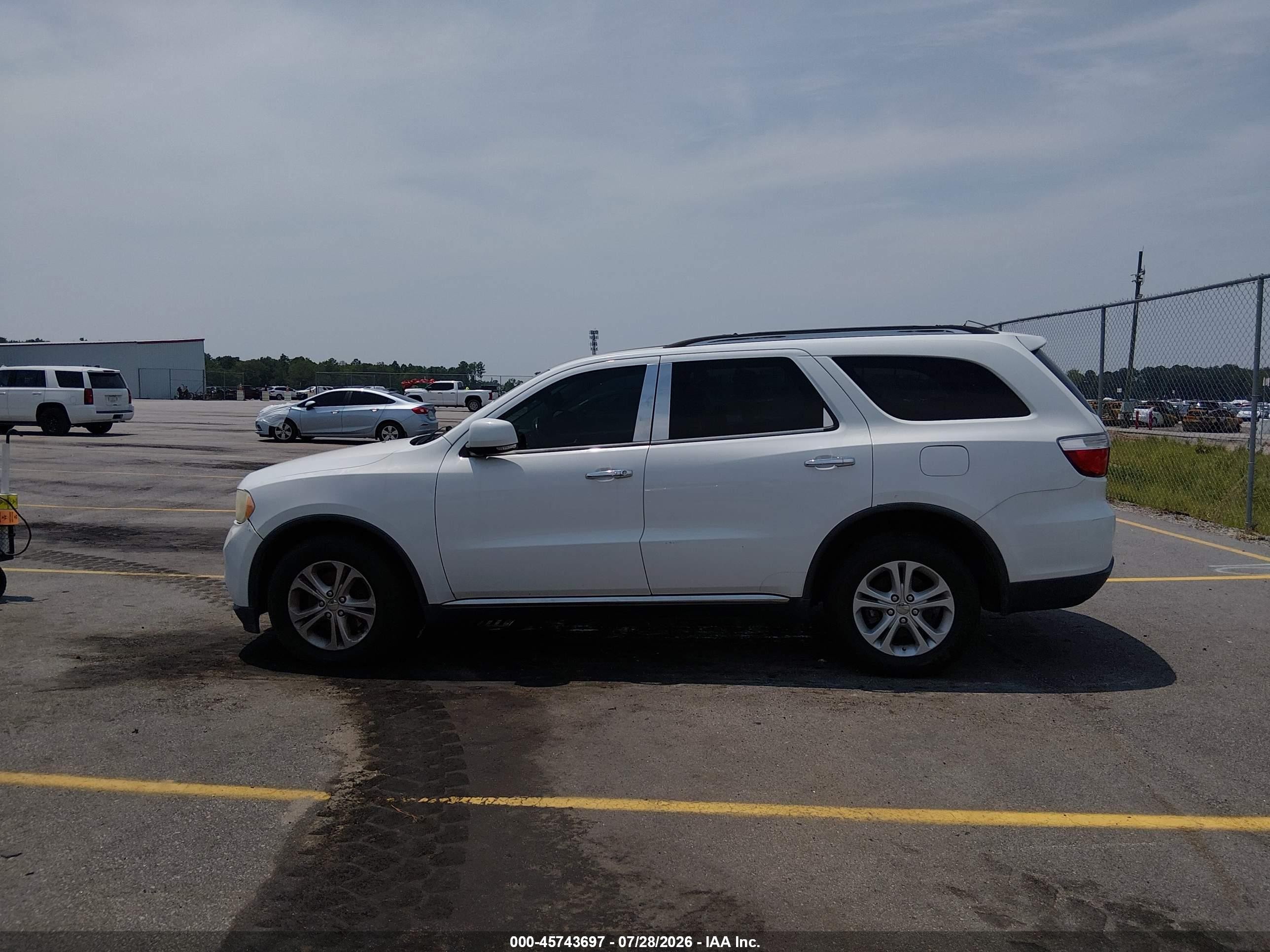 2013 Dodge Durango Crew White vin: 1C4SDJDT7DC659026