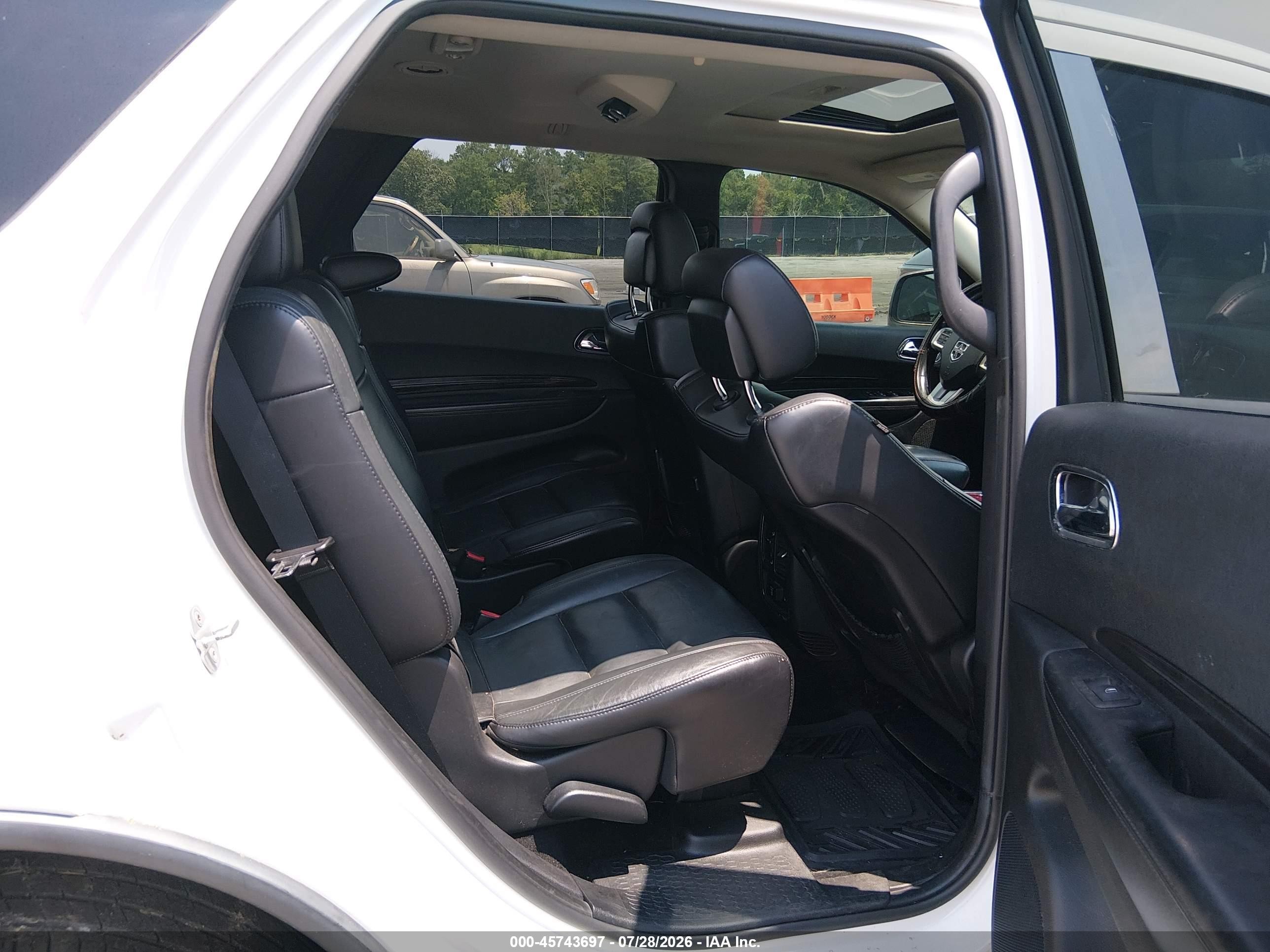2013 Dodge Durango Crew White vin: 1C4SDJDT7DC659026