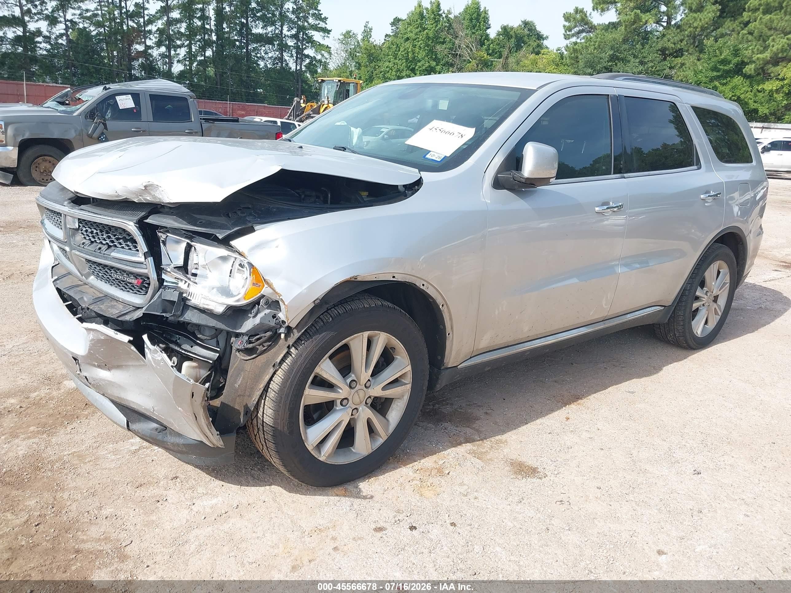 2013 Dodge Durango Crew Silver vin: 1C4SDJDT9DC509743