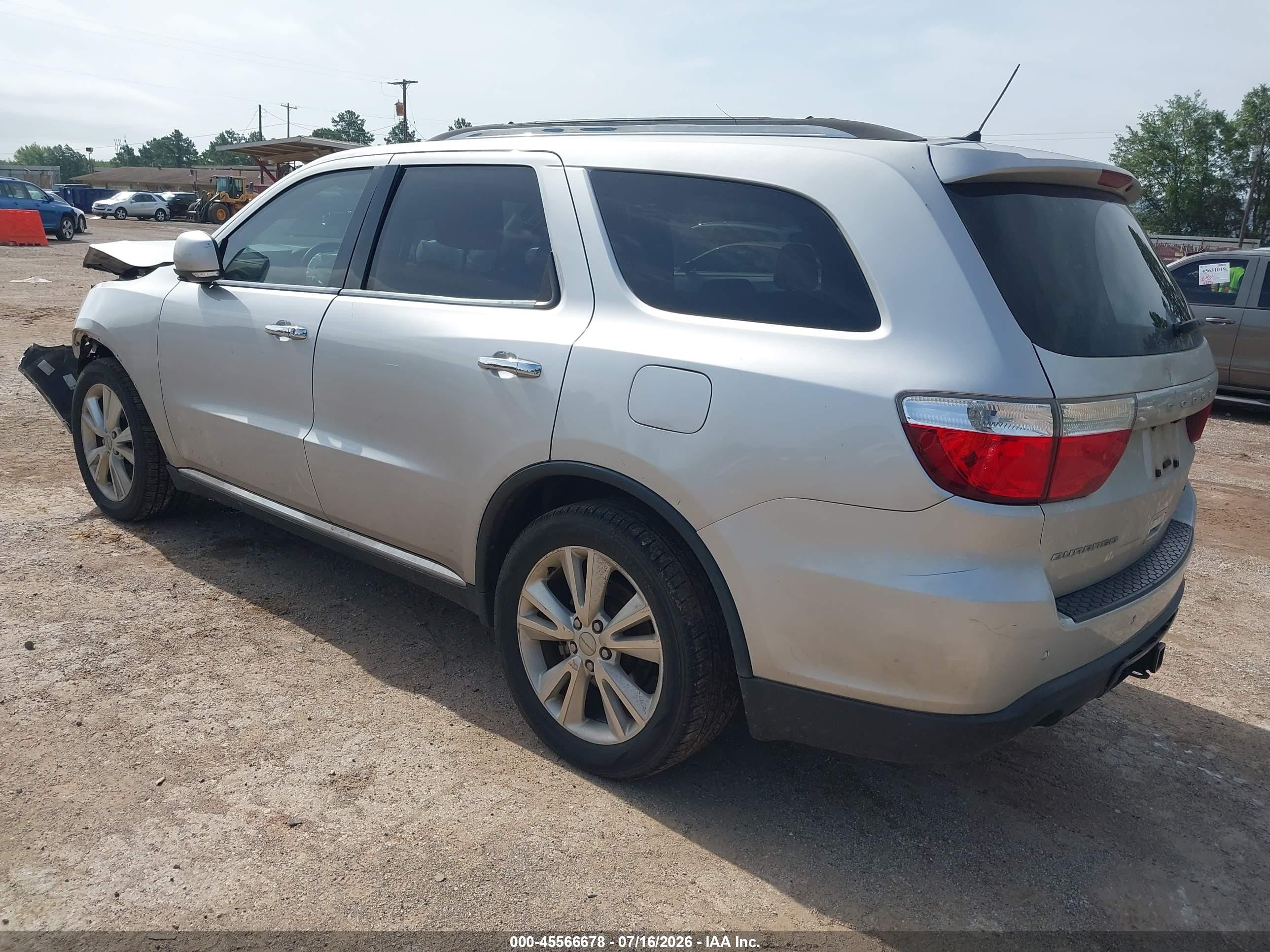 2013 Dodge Durango Crew Silver vin: 1C4SDJDT9DC509743