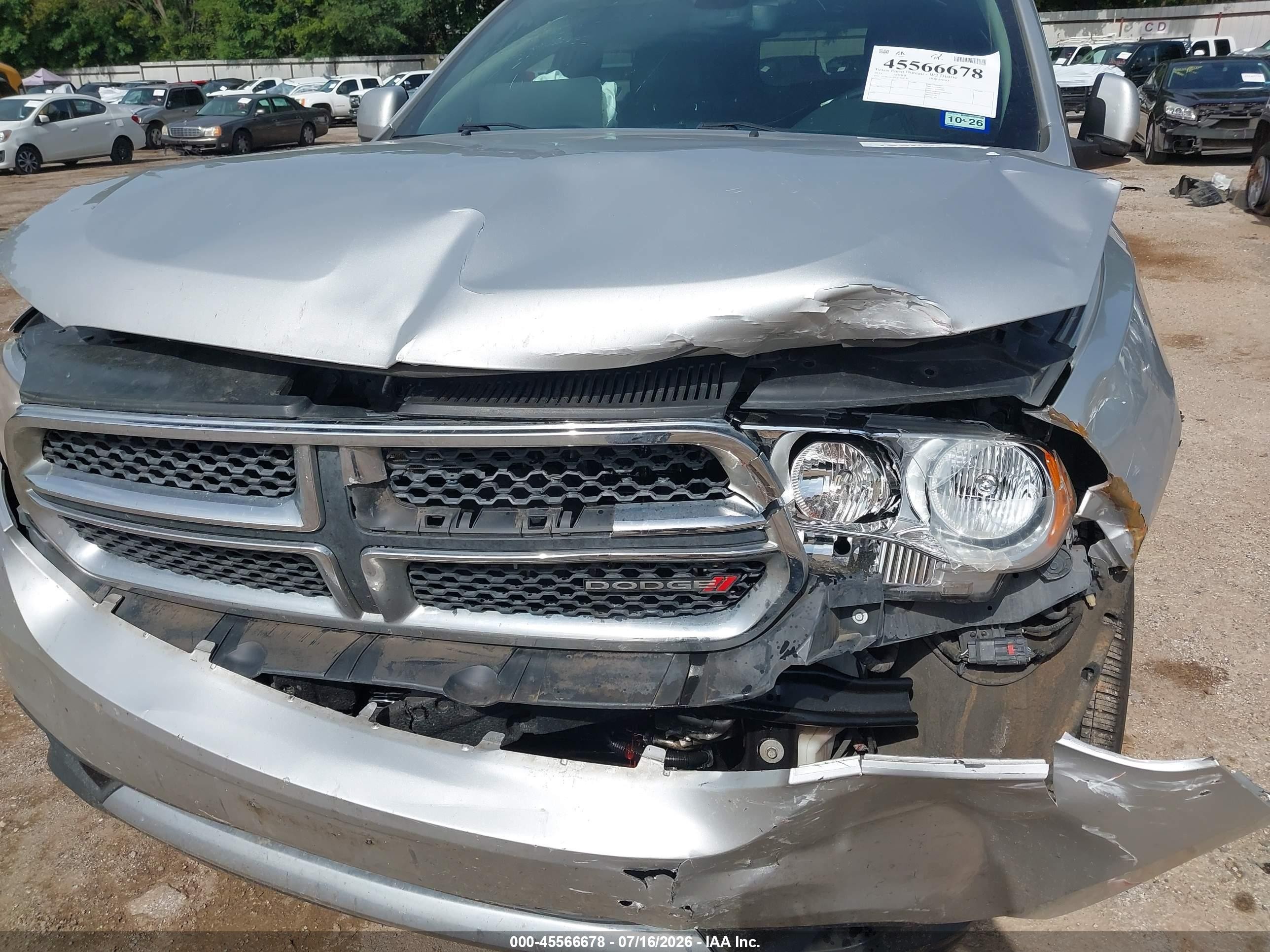 2013 Dodge Durango Crew Silver vin: 1C4SDJDT9DC509743