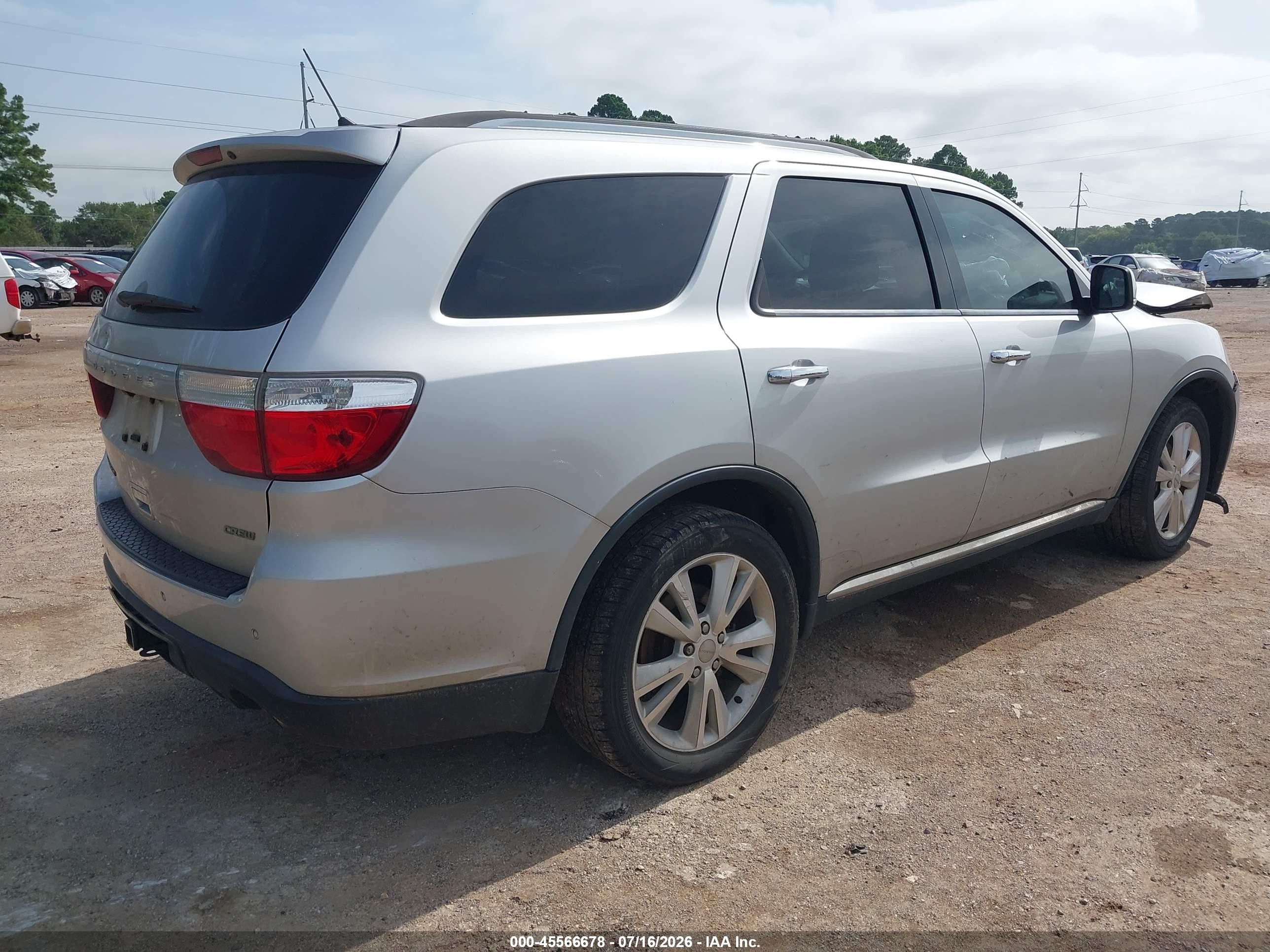 2013 Dodge Durango Crew Silver vin: 1C4SDJDT9DC509743