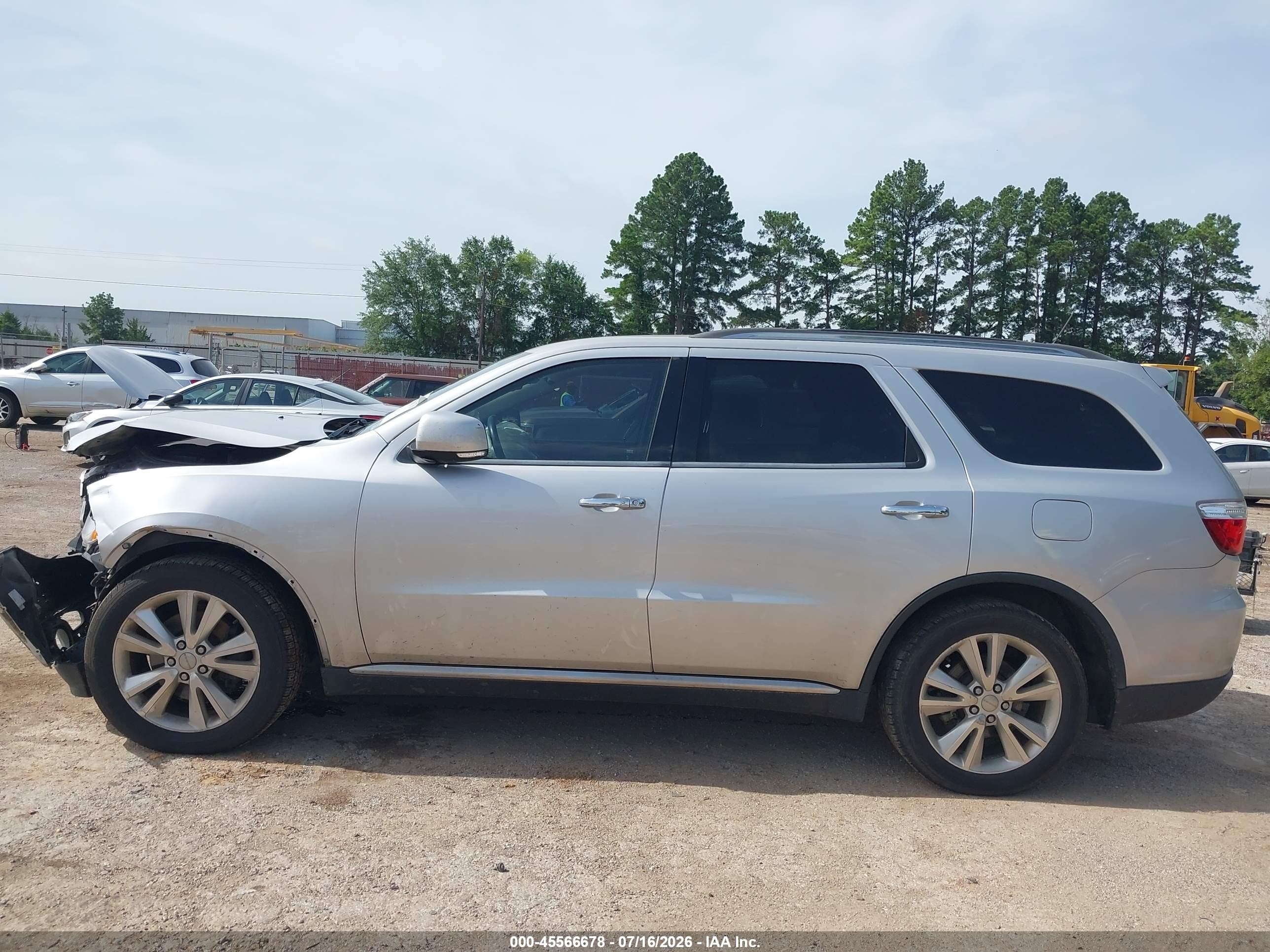 2013 Dodge Durango Crew Silver vin: 1C4SDJDT9DC509743