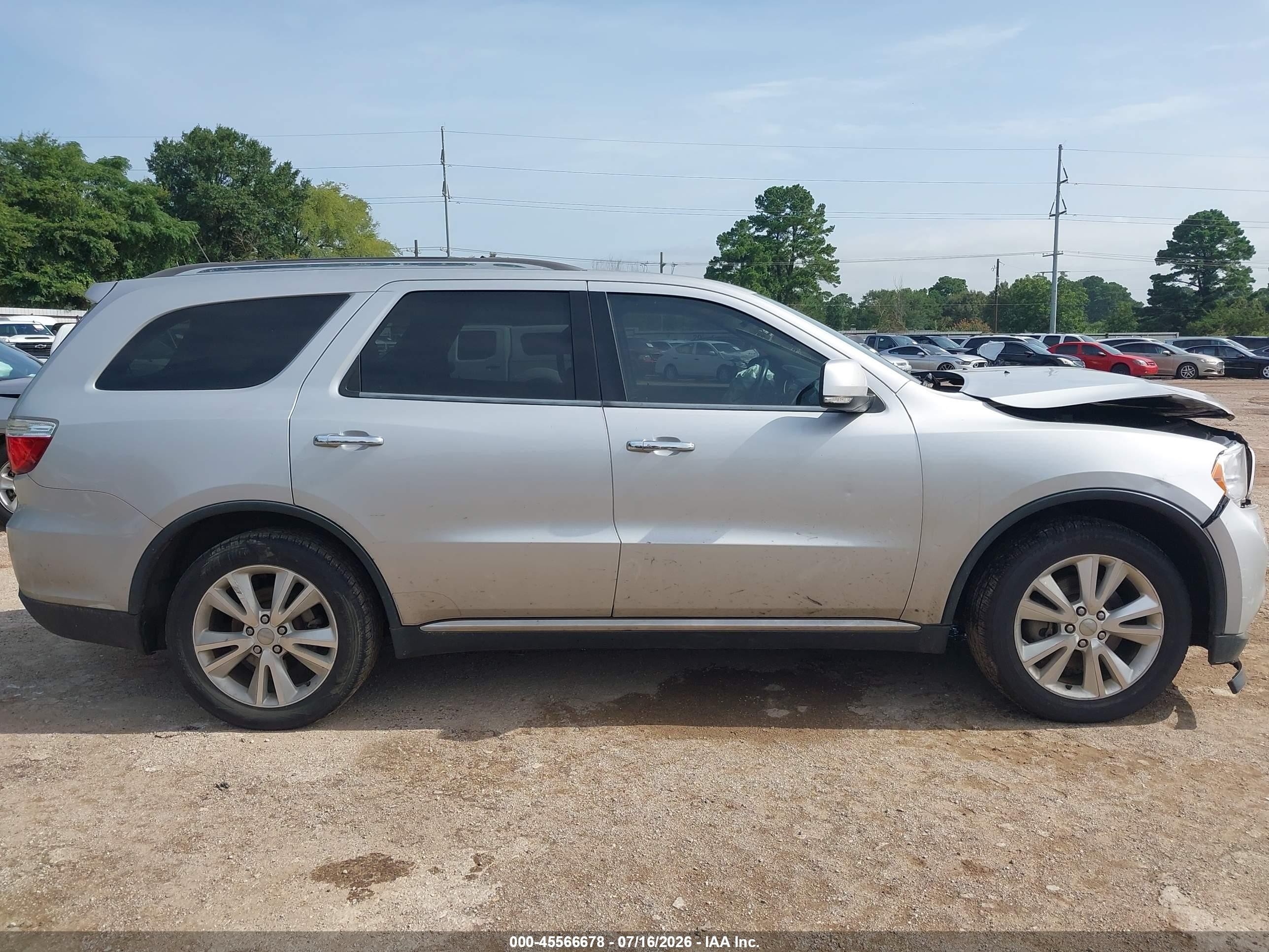 2013 Dodge Durango Crew Silver vin: 1C4SDJDT9DC509743