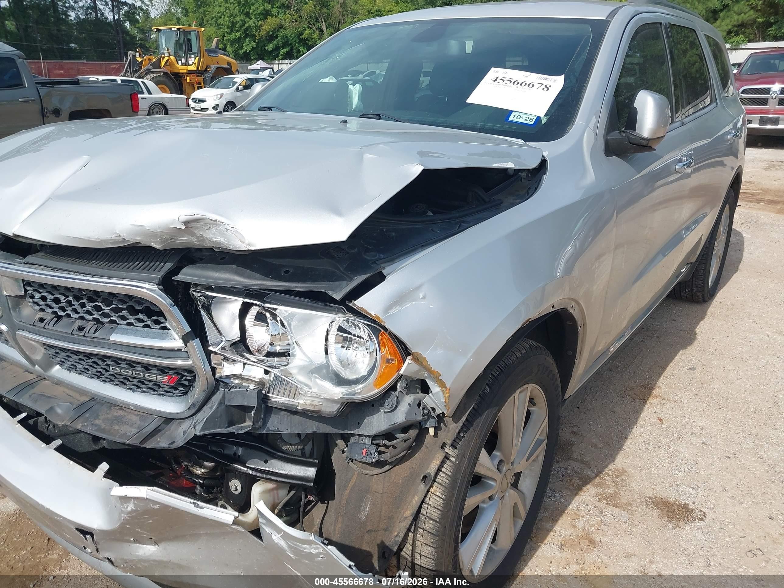 2013 Dodge Durango Crew Silver vin: 1C4SDJDT9DC509743