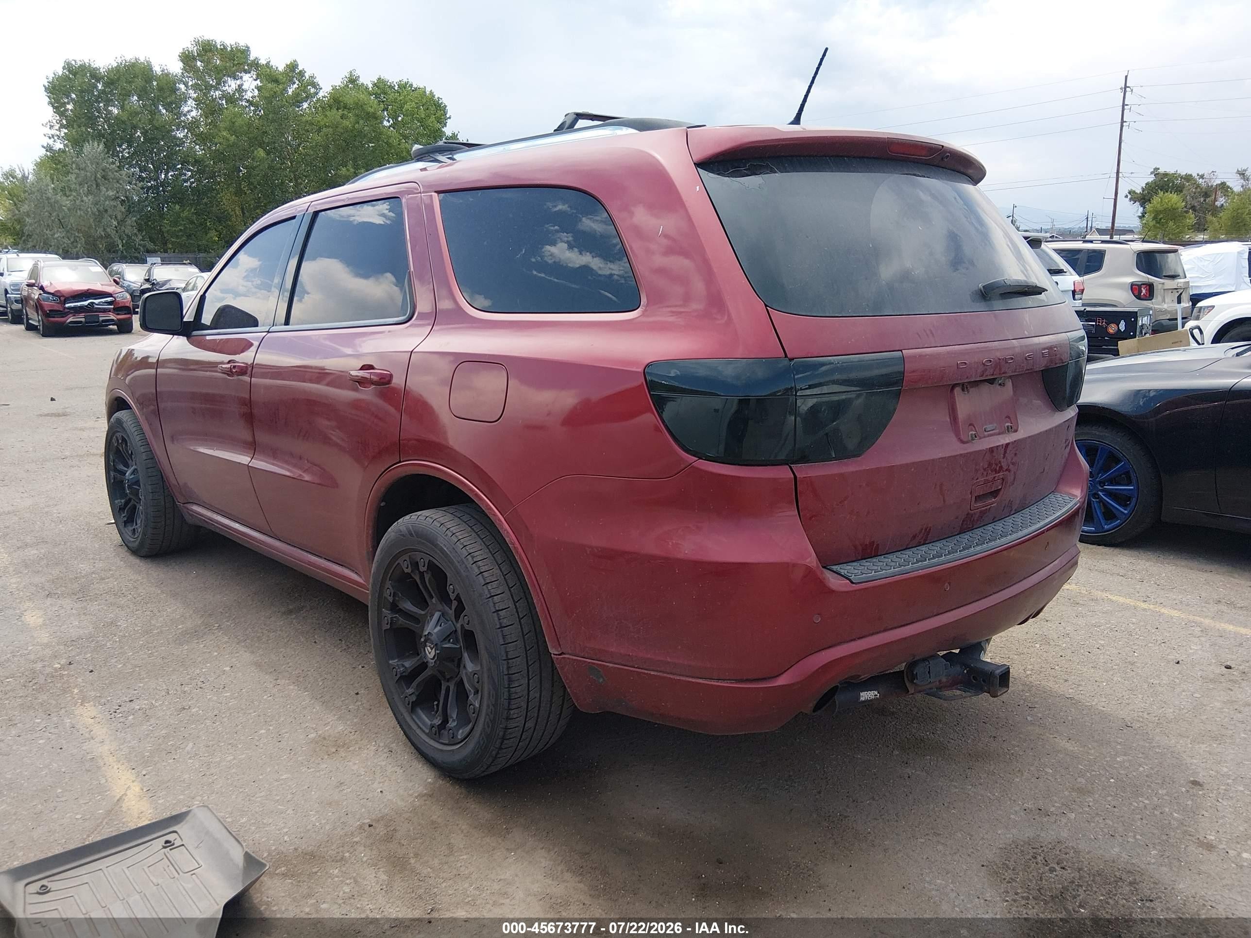 2013 Dodge Durango Crew Burgundy vin: 1C4SDJDTXDC614436