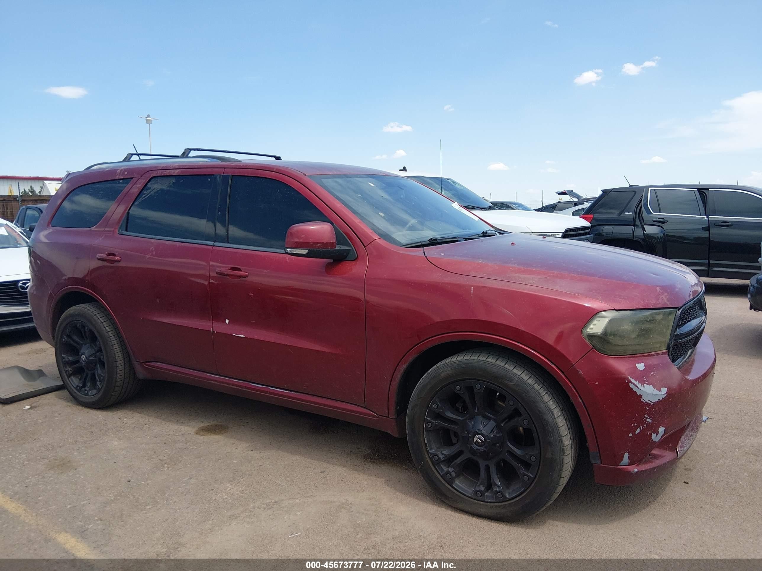 2013 Dodge Durango Crew Burgundy vin: 1C4SDJDTXDC614436