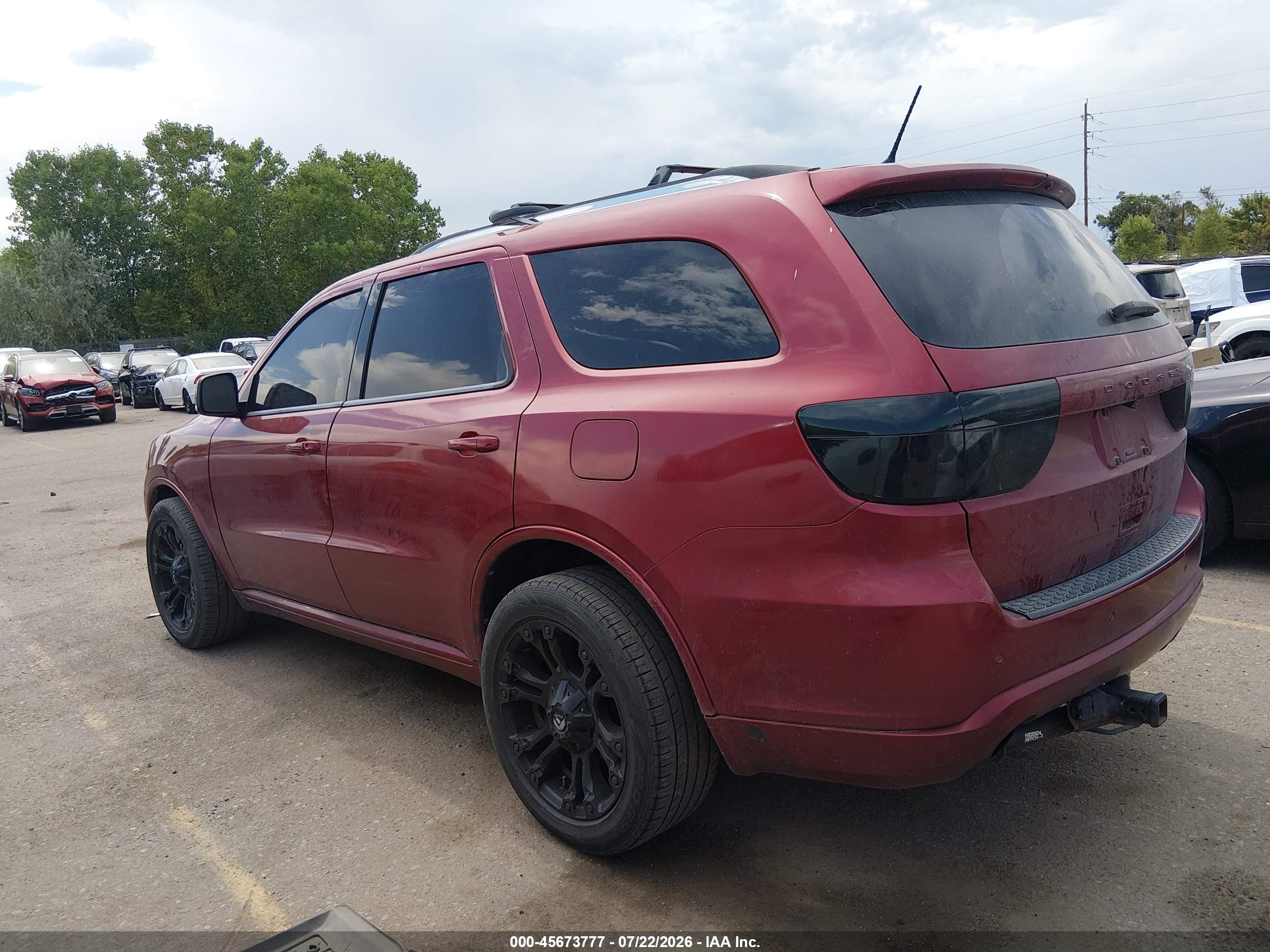 2013 Dodge Durango Crew Burgundy vin: 1C4SDJDTXDC614436