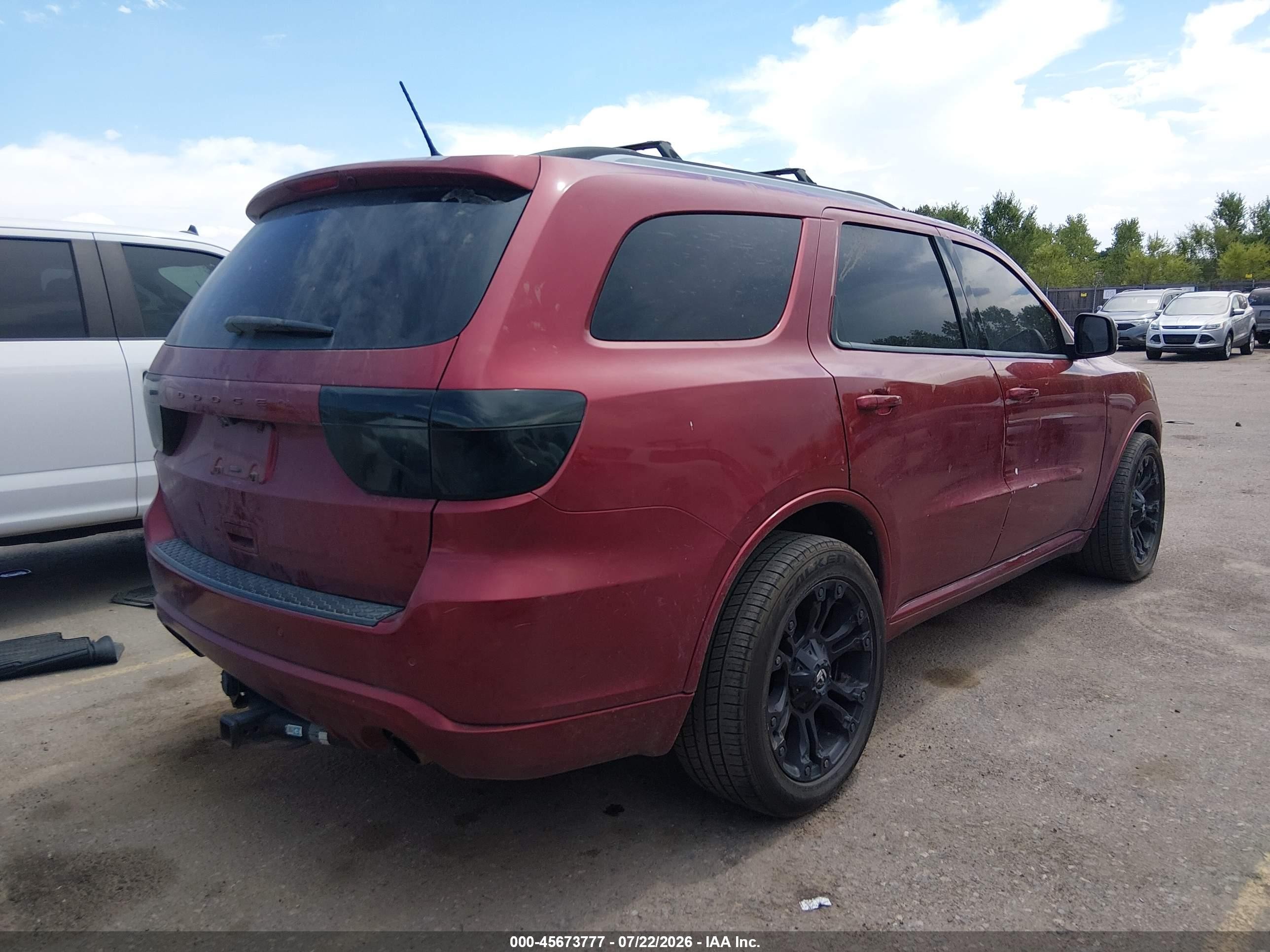 2013 Dodge Durango Crew Burgundy vin: 1C4SDJDTXDC614436