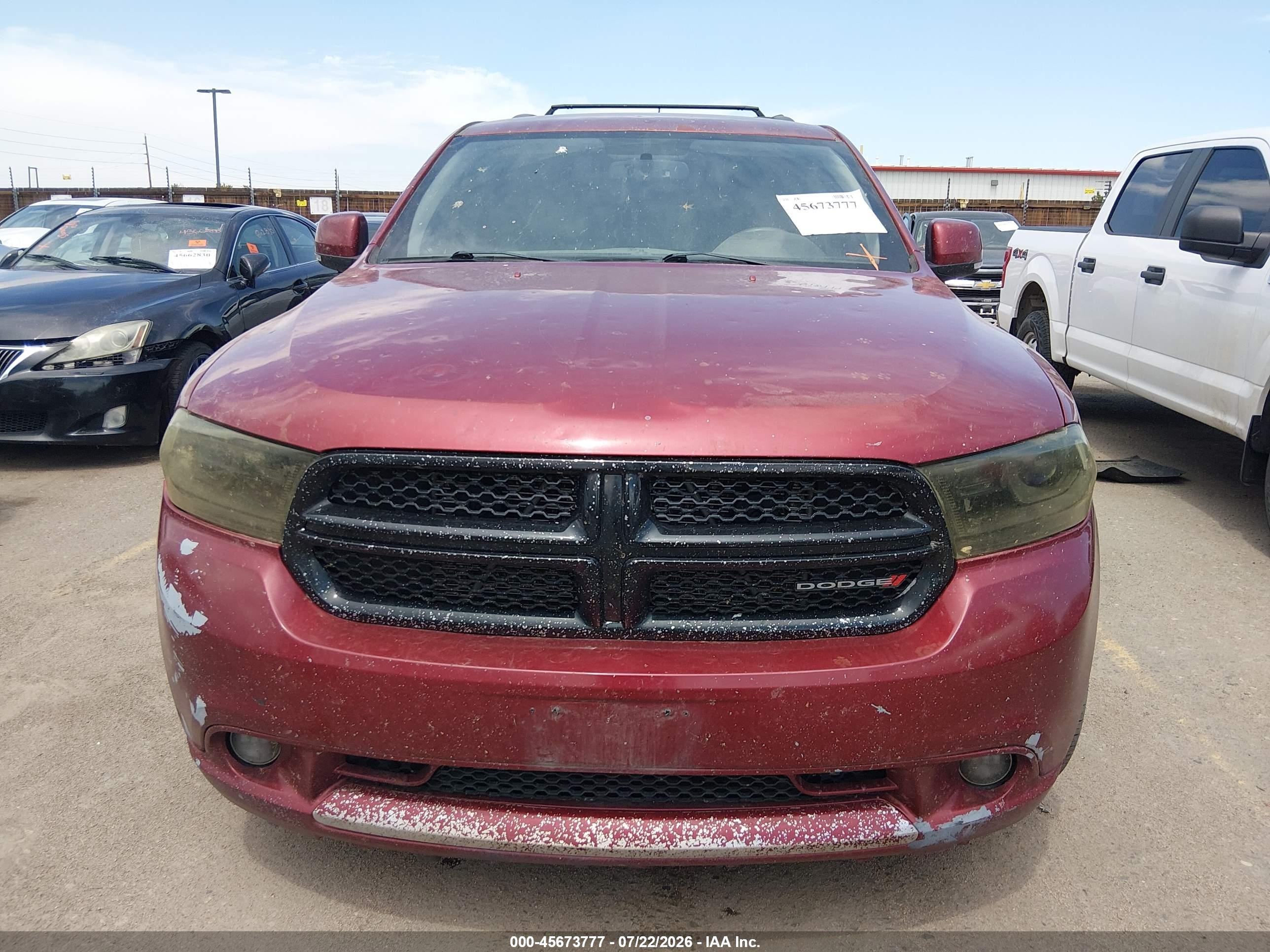 2013 Dodge Durango Crew Burgundy vin: 1C4SDJDTXDC614436