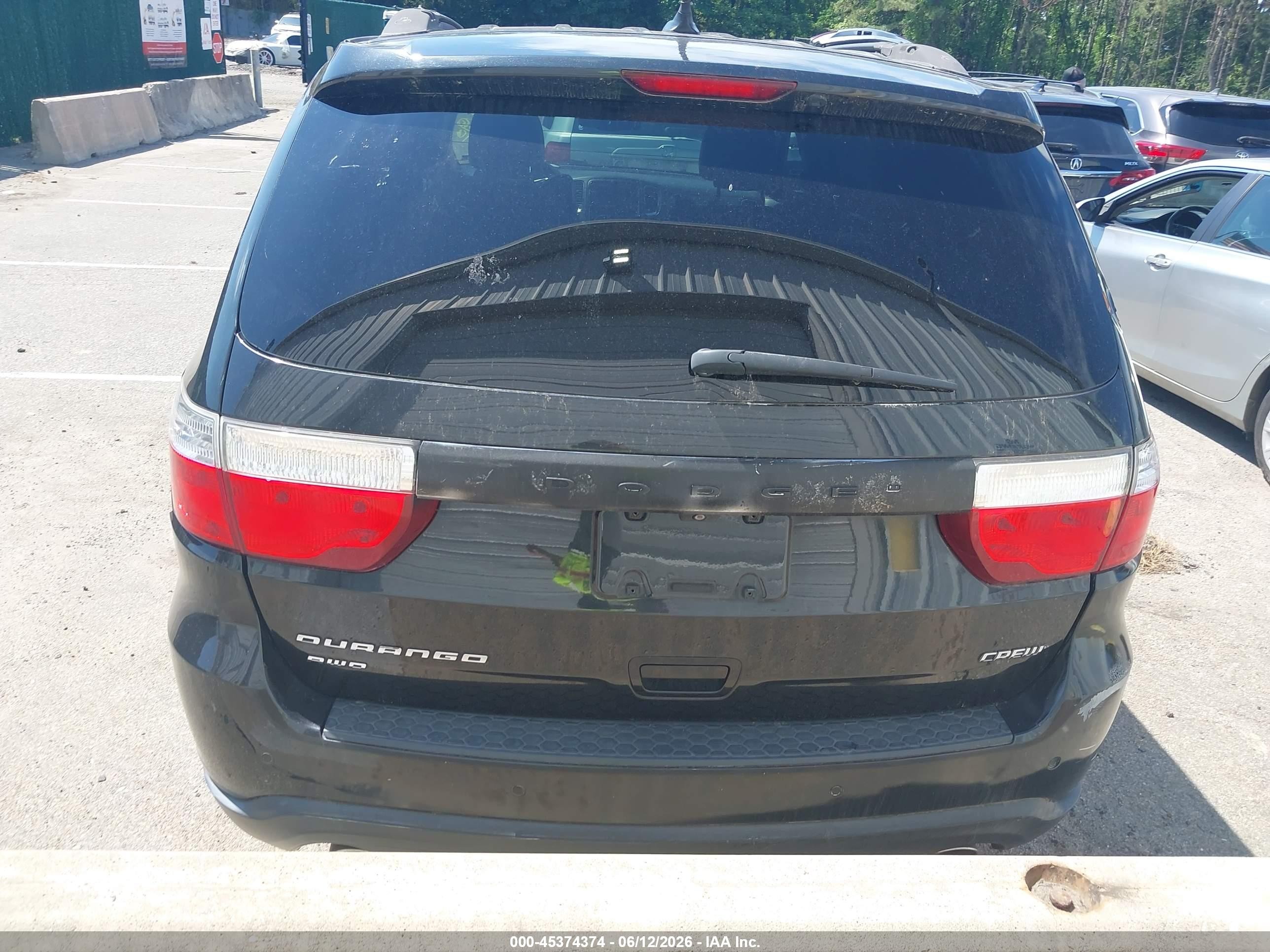 2013 Dodge Durango Crew Black vin: 1C4SDJDTXDC689945