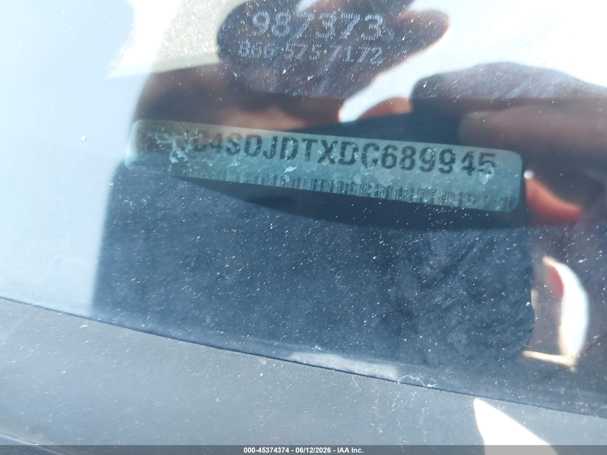 2013 Dodge Durango Crew Black vin: 1C4SDJDTXDC689945