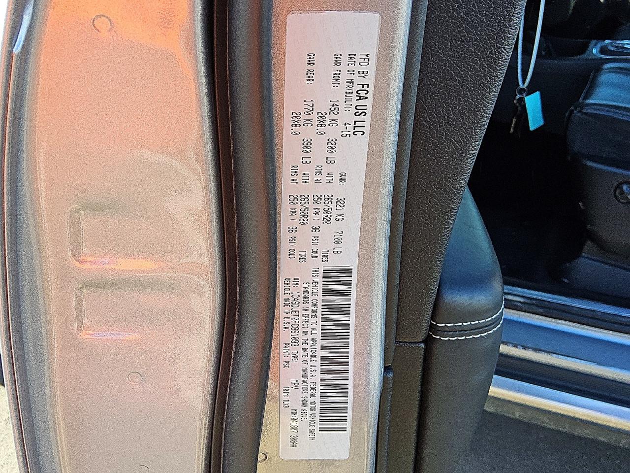2015 Dodge Durango Citadel Silver vin: 1C4SDJET0FC861093