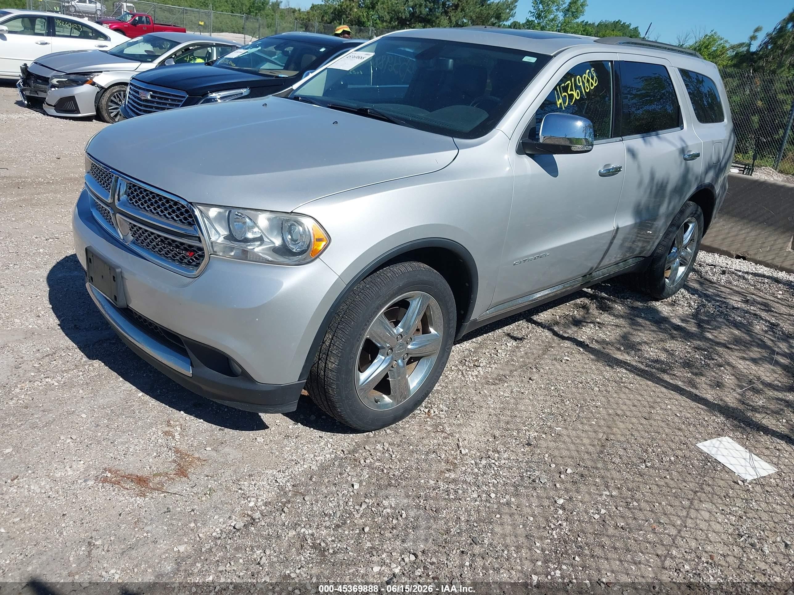 2012 Dodge Durango Citadel Silver vin: 1C4SDJET1CC322946