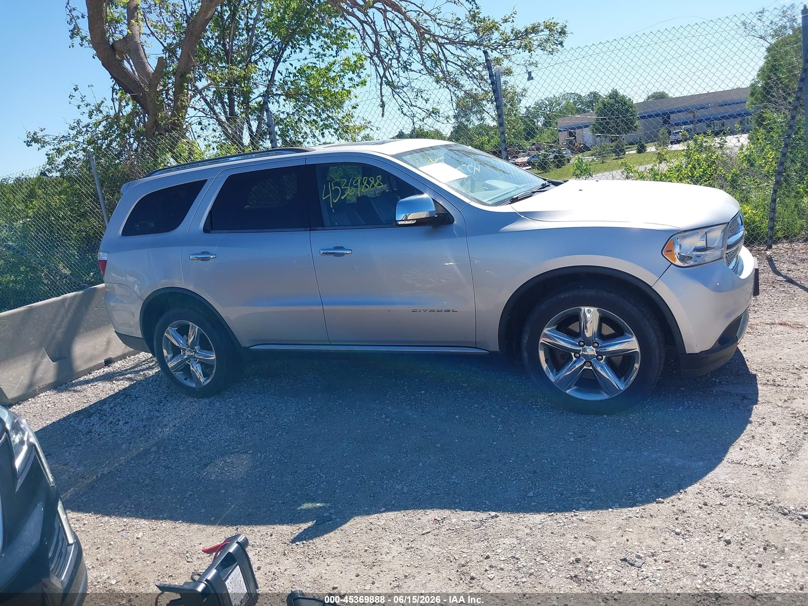 2012 Dodge Durango Citadel Silver vin: 1C4SDJET1CC322946