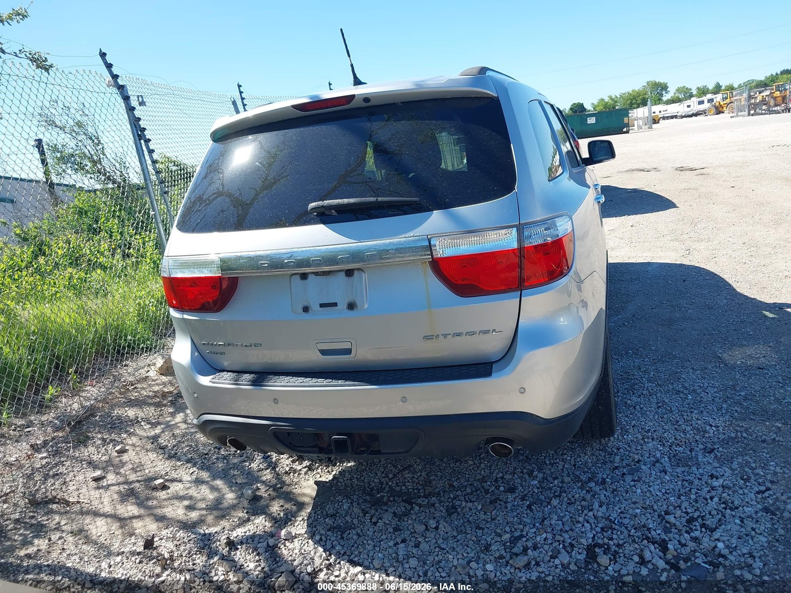 2012 Dodge Durango Citadel Silver vin: 1C4SDJET1CC322946