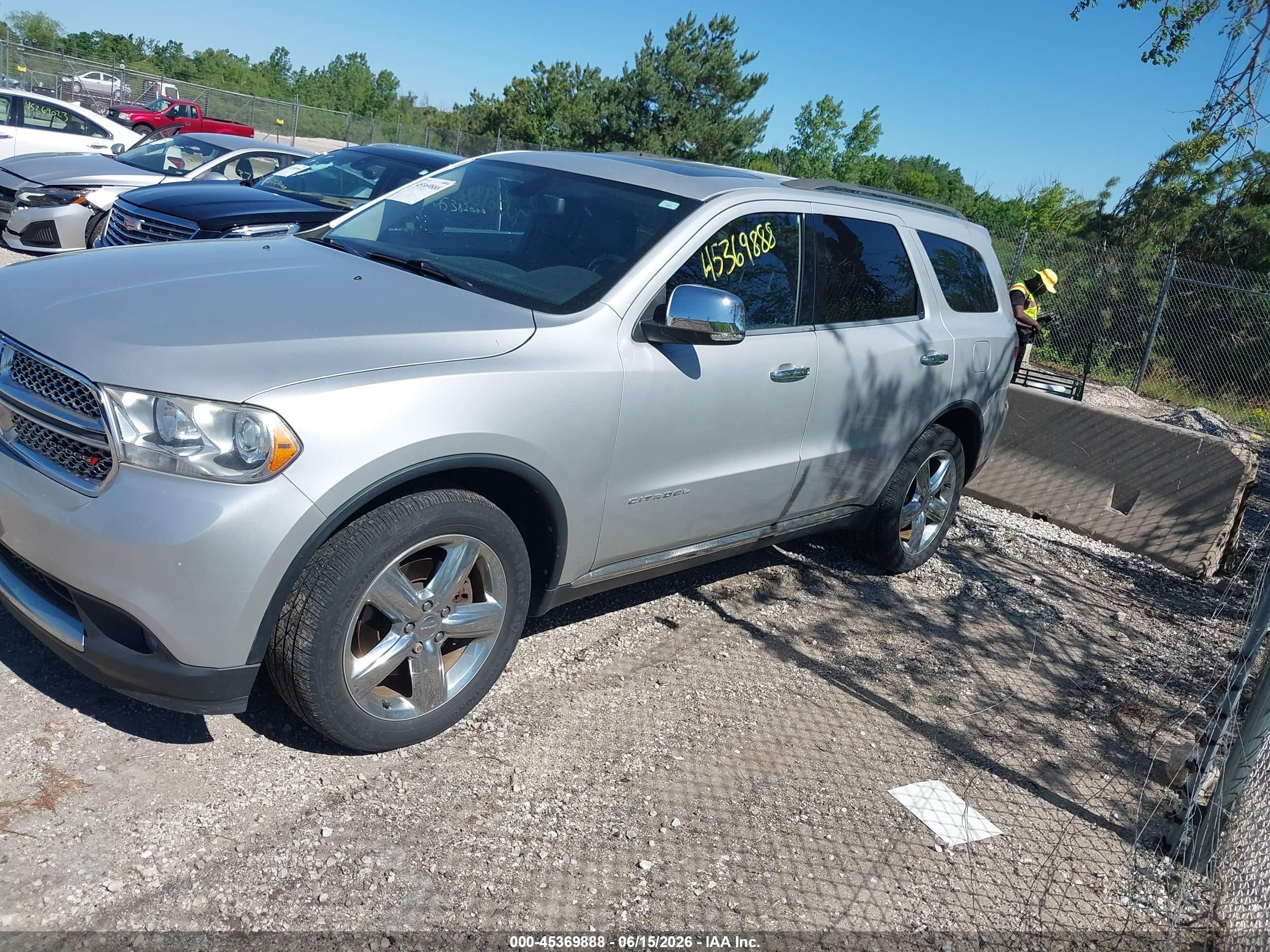 2012 Dodge Durango Citadel Silver vin: 1C4SDJET1CC322946