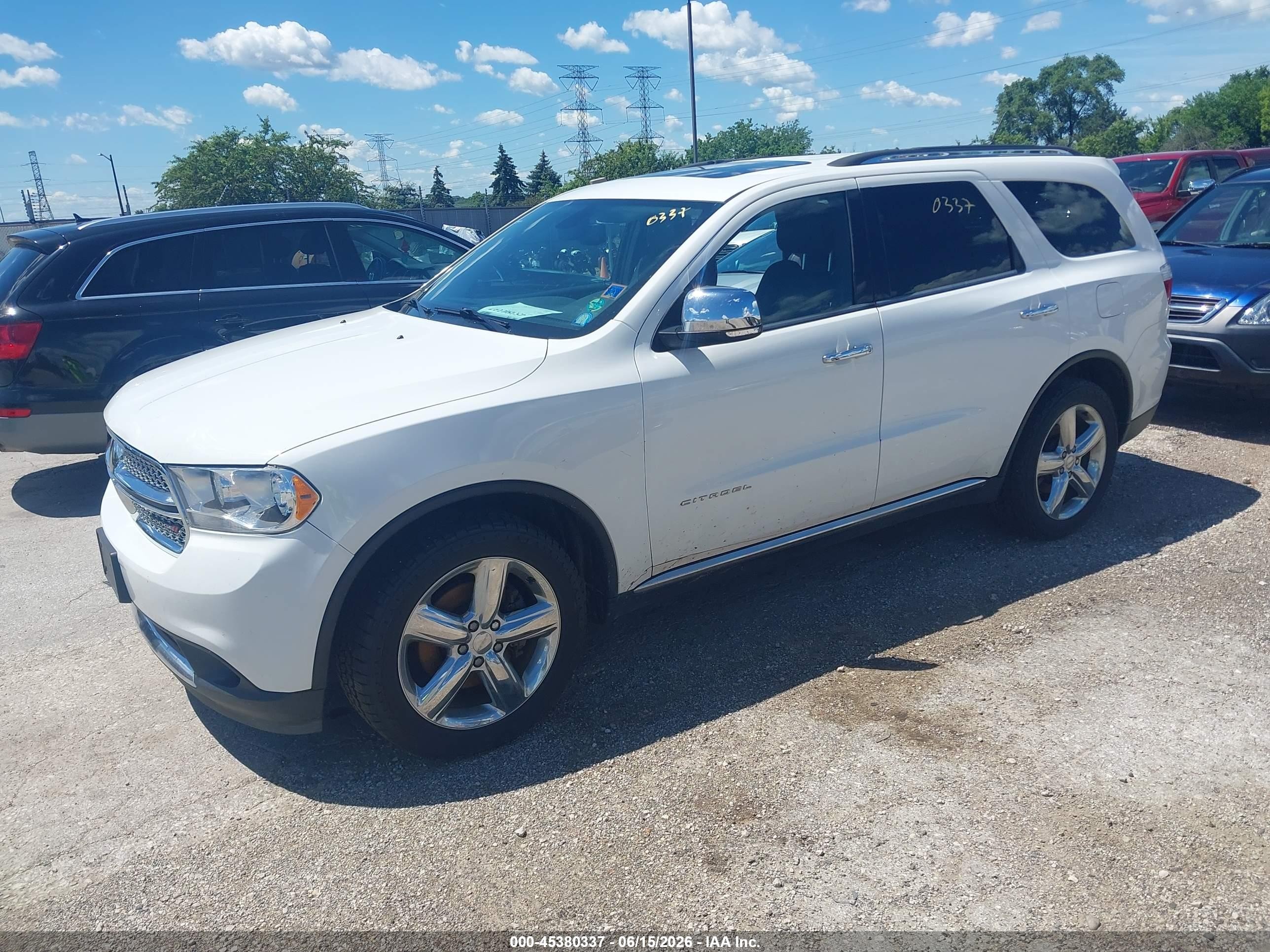 2013 Dodge Durango Citadel Белый vin: 1C4SDJET1DC668187