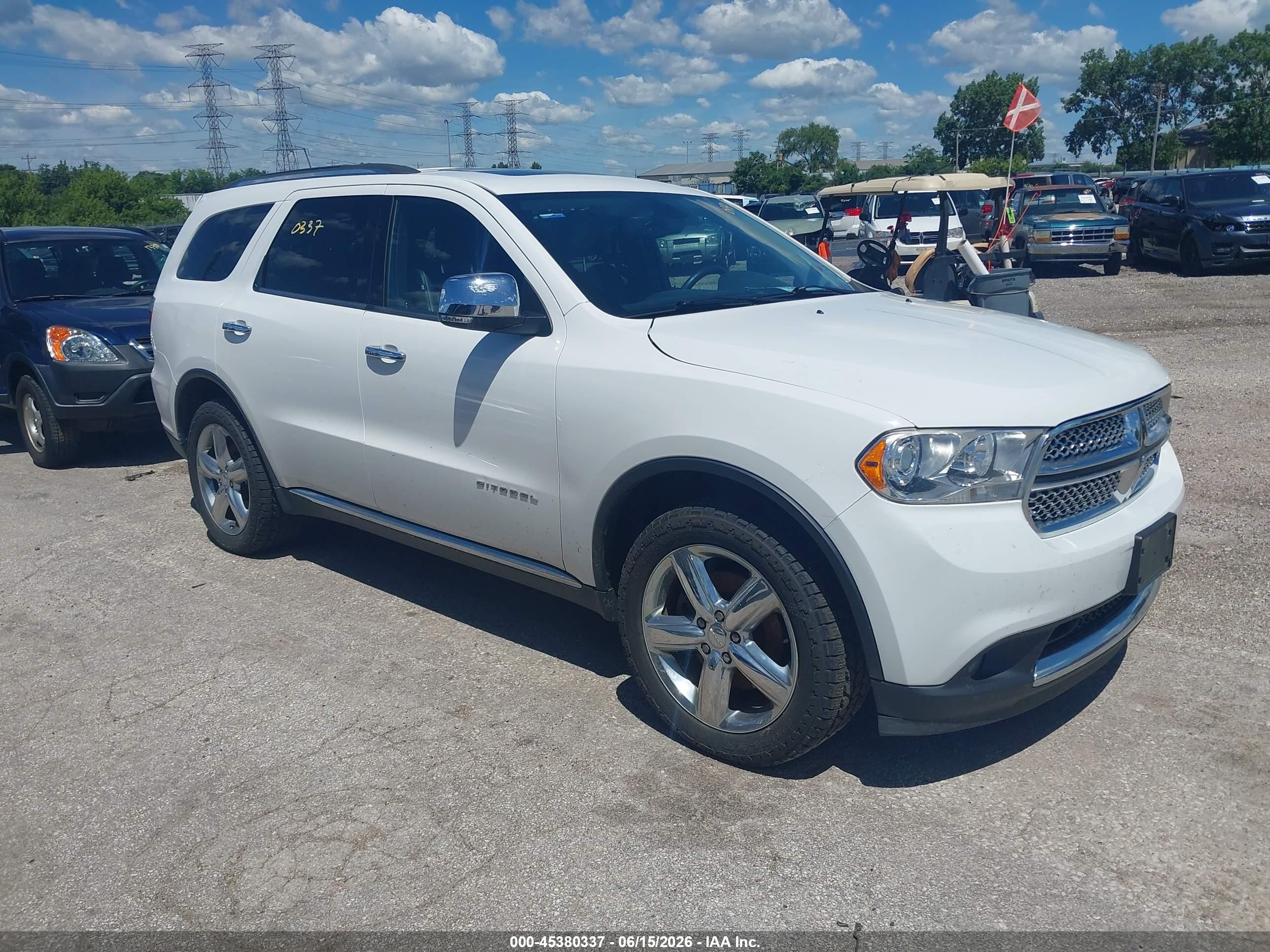2013 Dodge Durango Citadel Белый vin: 1C4SDJET1DC668187