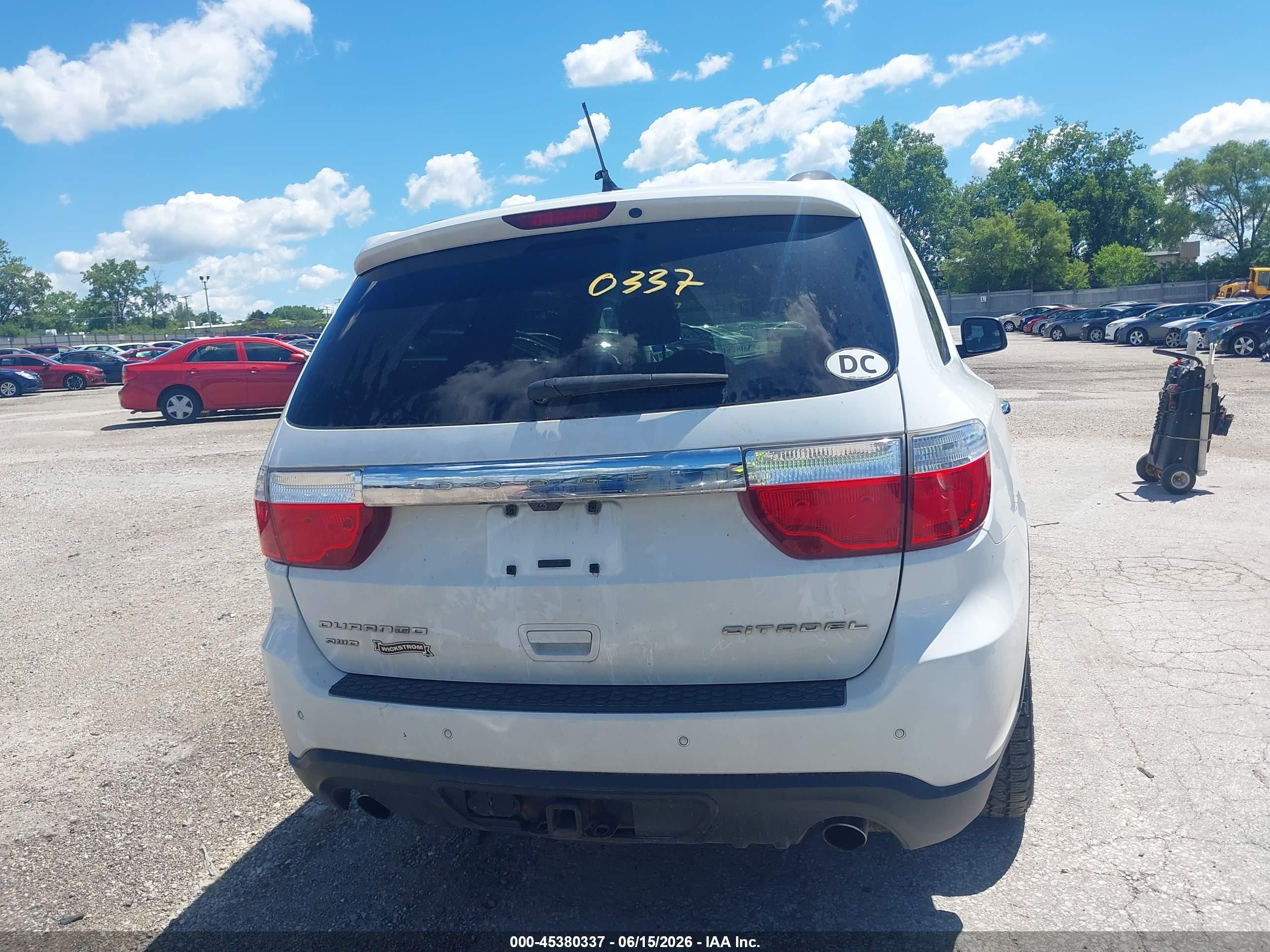 2013 Dodge Durango Citadel Белый vin: 1C4SDJET1DC668187