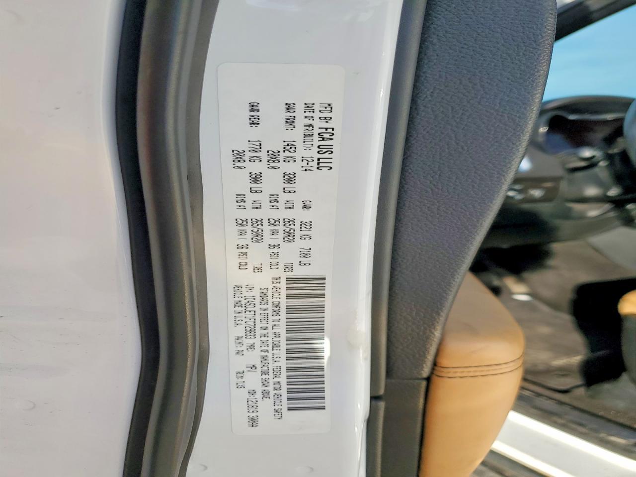 2015 Dodge Durango Citadel White vin: 1C4SDJET1FC729833