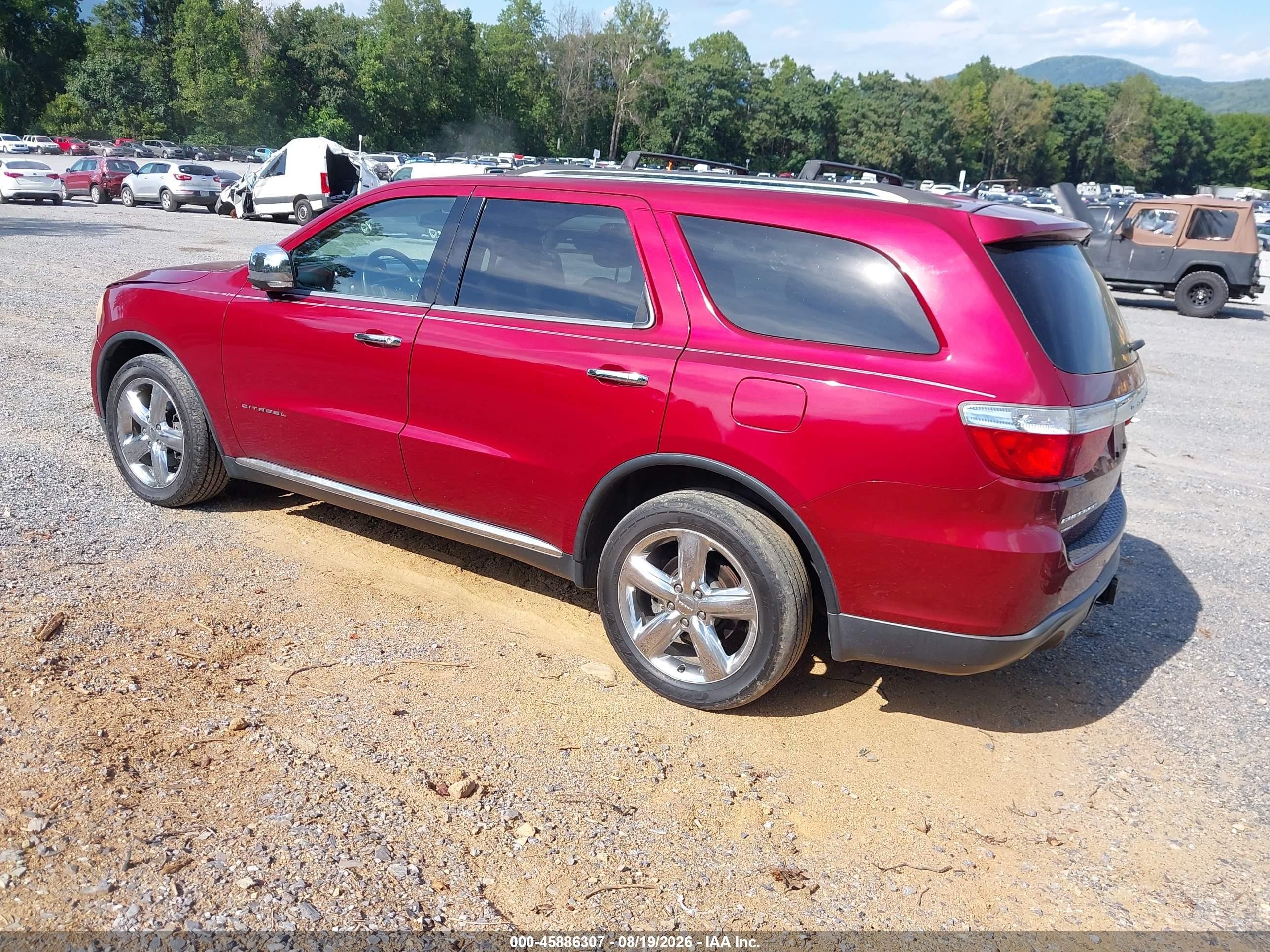 2013 Dodge Durango Citadel Red vin: 1C4SDJET2DC670451