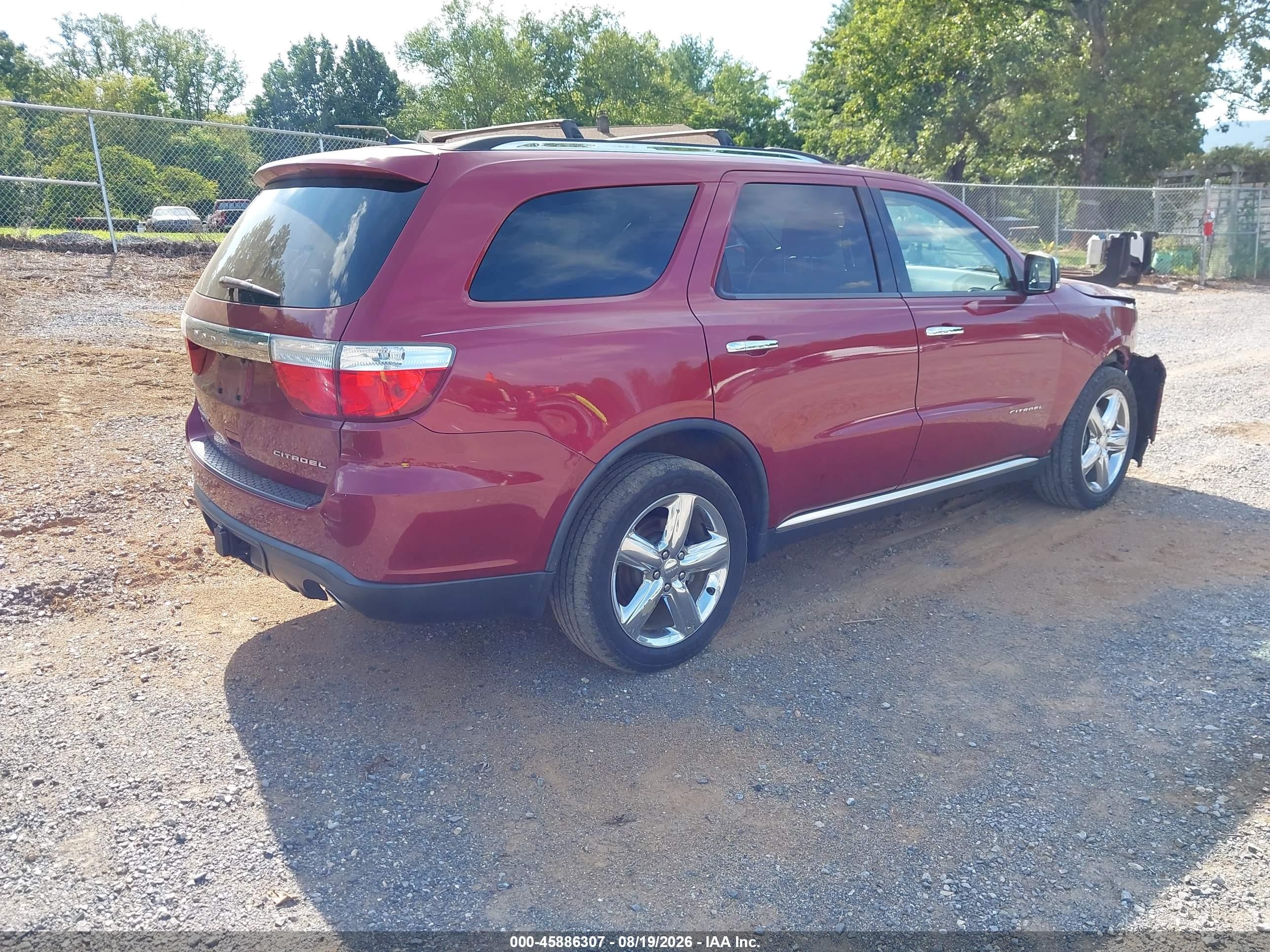 2013 Dodge Durango Citadel Red vin: 1C4SDJET2DC670451