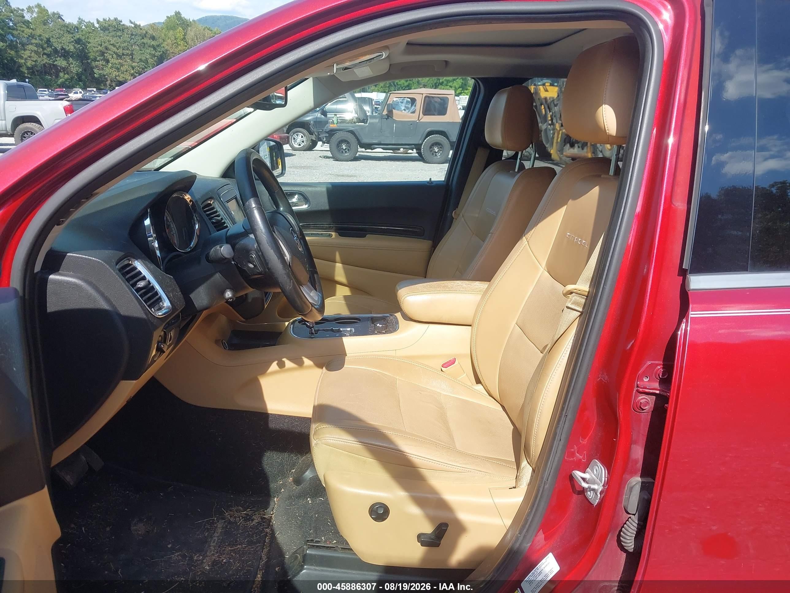 2013 Dodge Durango Citadel Red vin: 1C4SDJET2DC670451