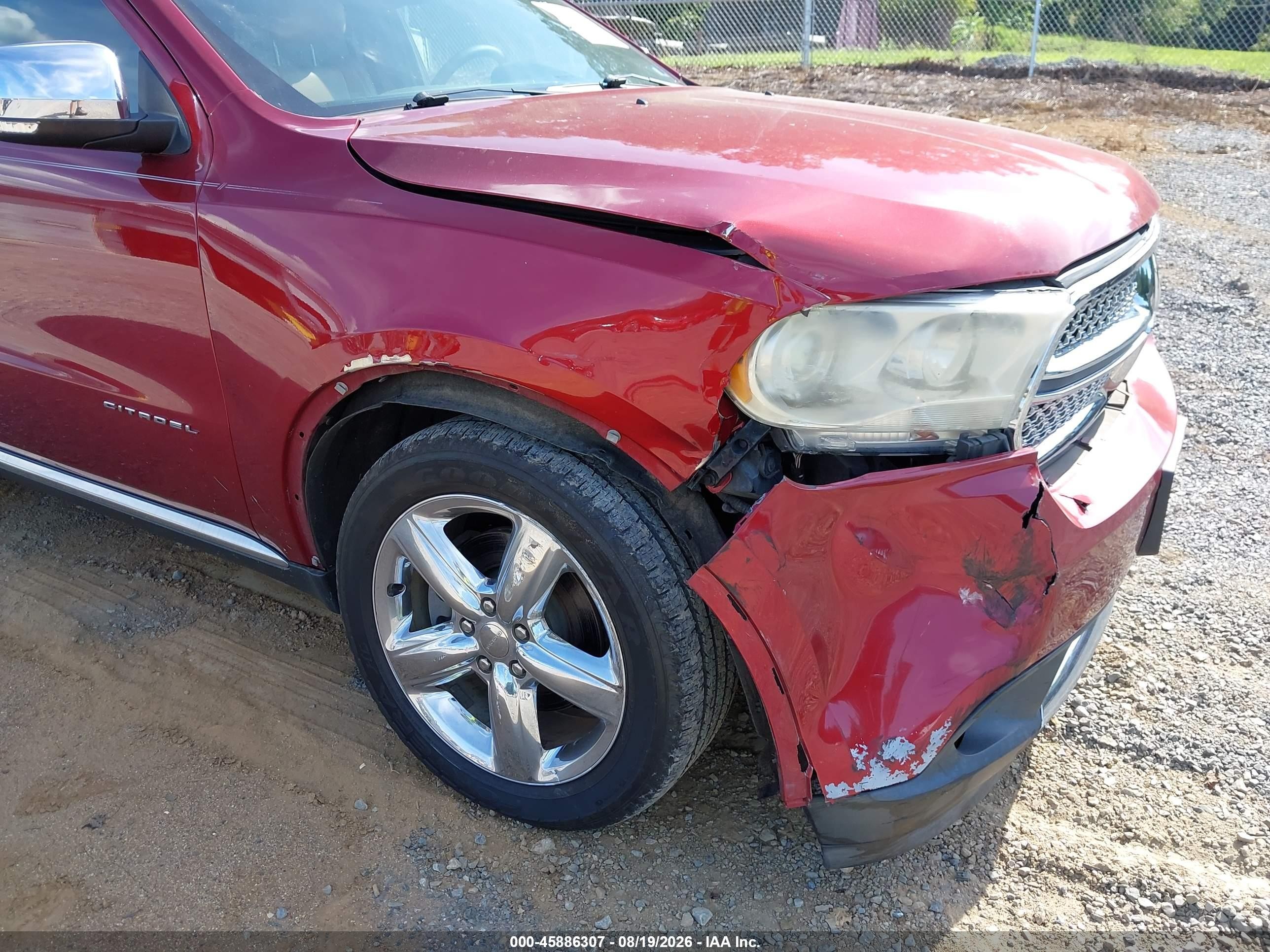 2013 Dodge Durango Citadel Red vin: 1C4SDJET2DC670451