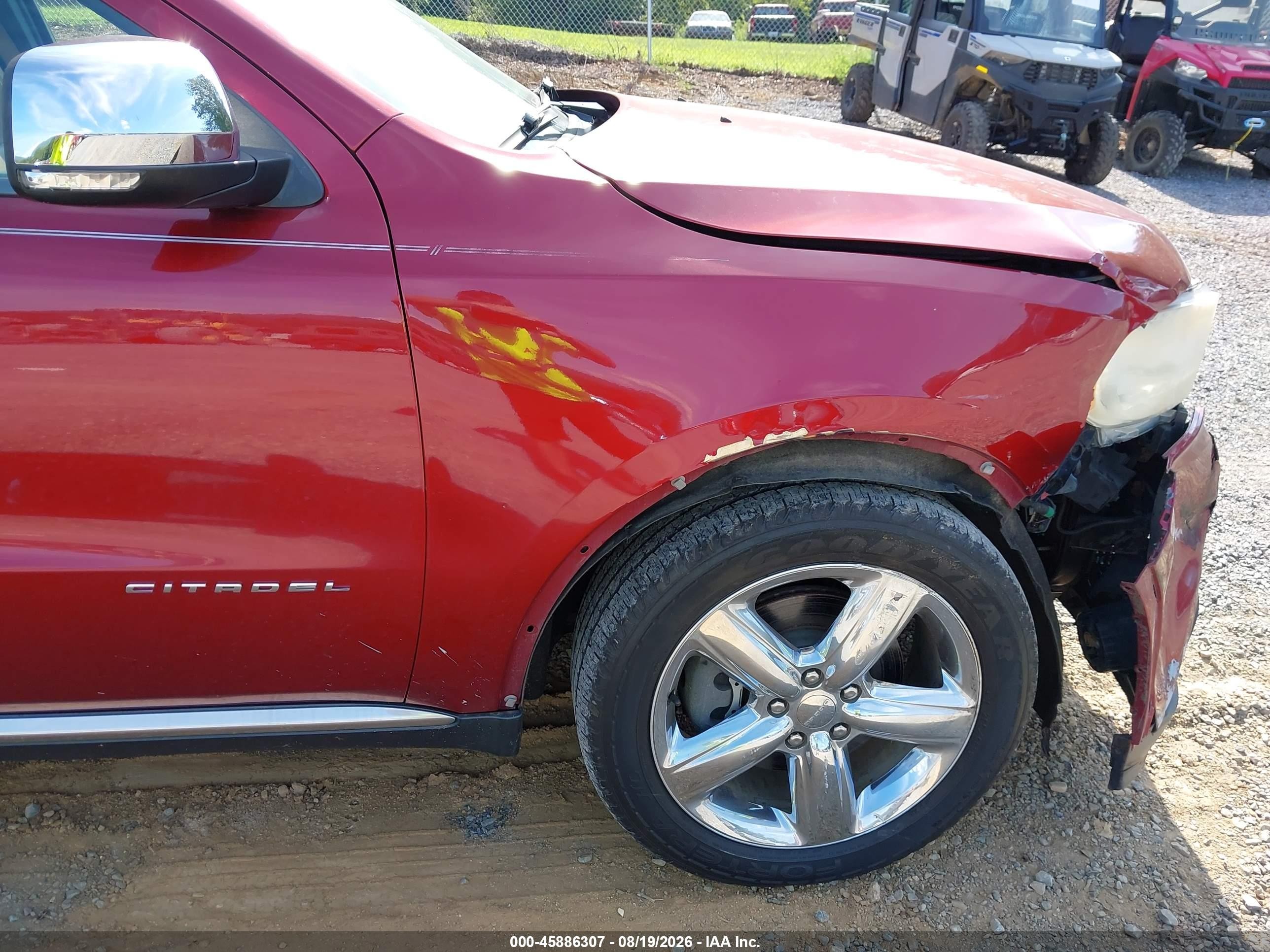 2013 Dodge Durango Citadel Red vin: 1C4SDJET2DC670451