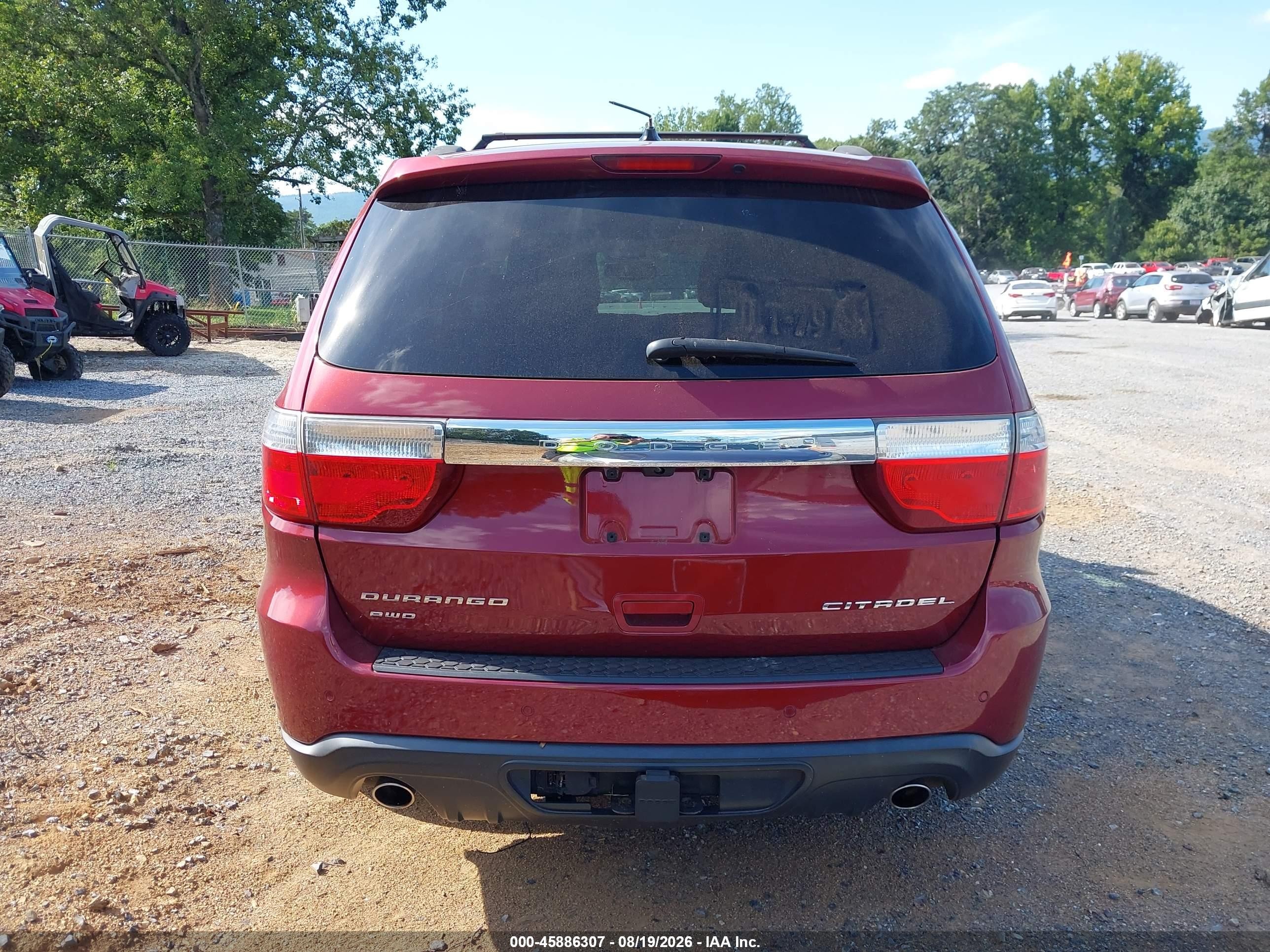 2013 Dodge Durango Citadel Red vin: 1C4SDJET2DC670451