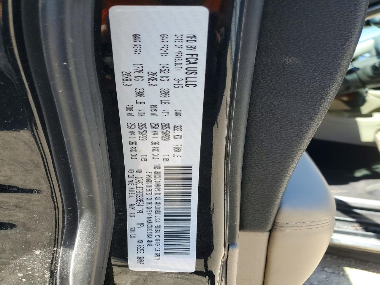 2015 Dodge Durango Citadel Black vin: 1C4SDJET2FC829584
