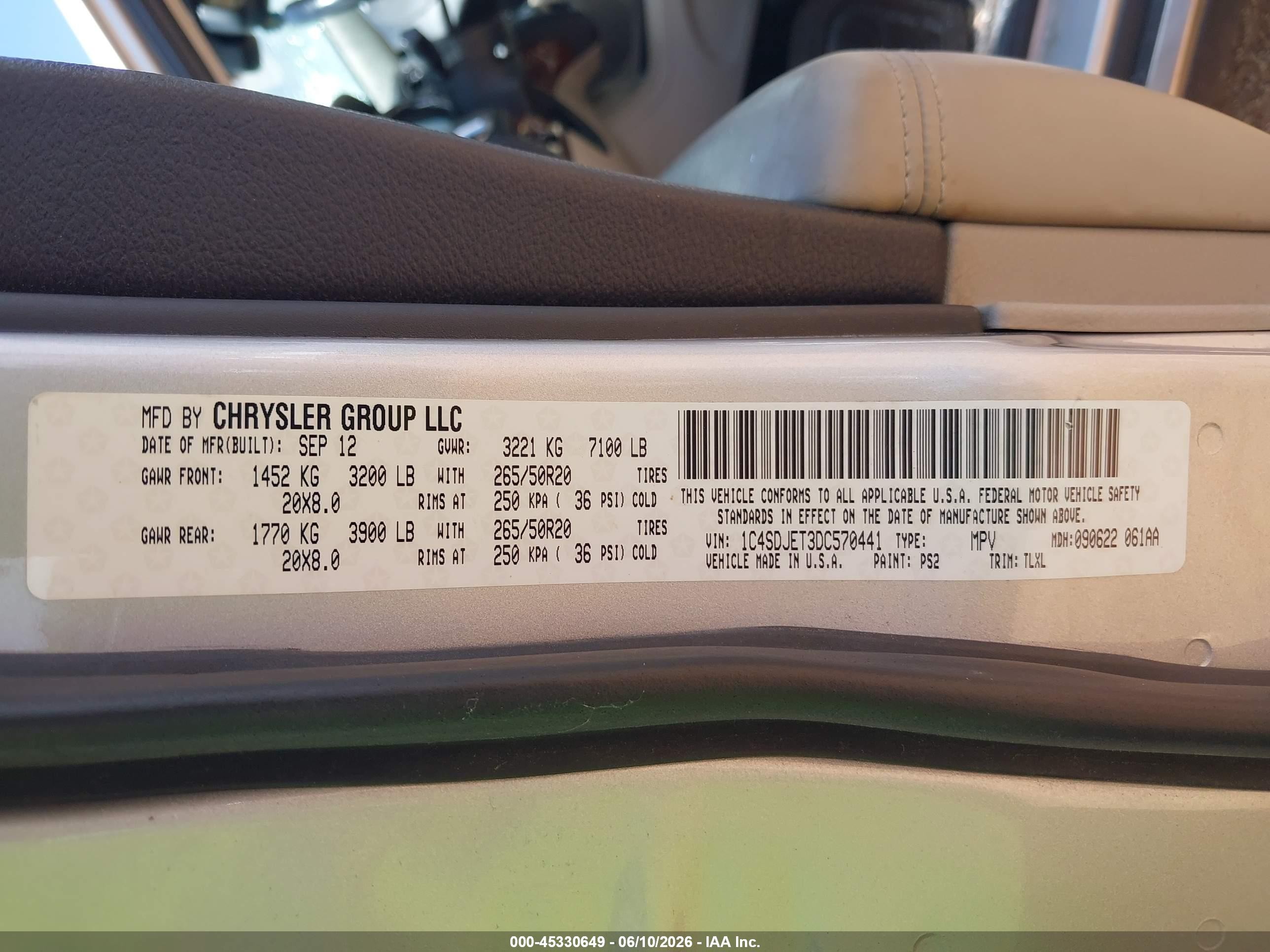 2013 Dodge Durango Citadel Silver vin: 1C4SDJET3DC570441