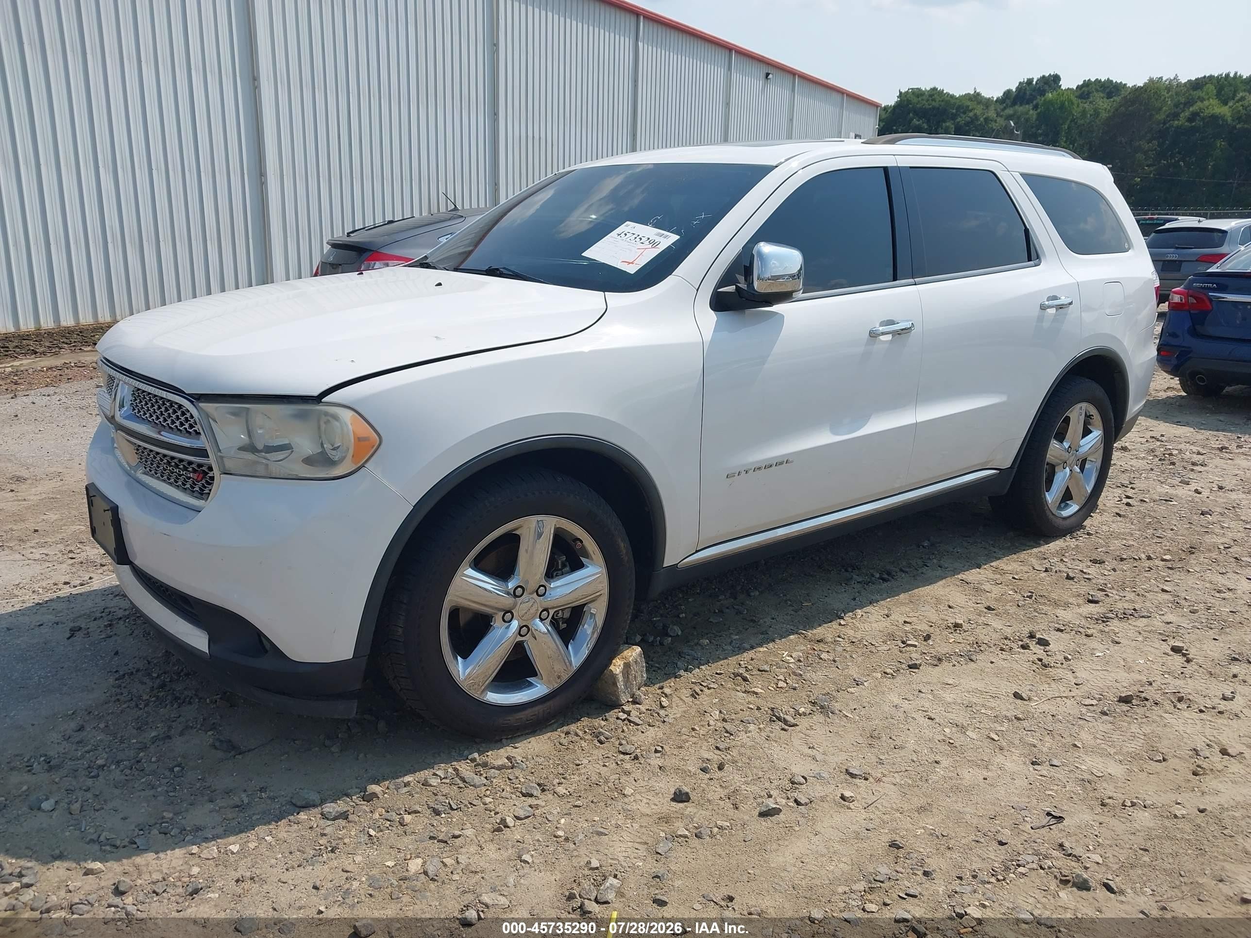 2013 Dodge Durango Citadel White vin: 1C4SDJET3DC681247