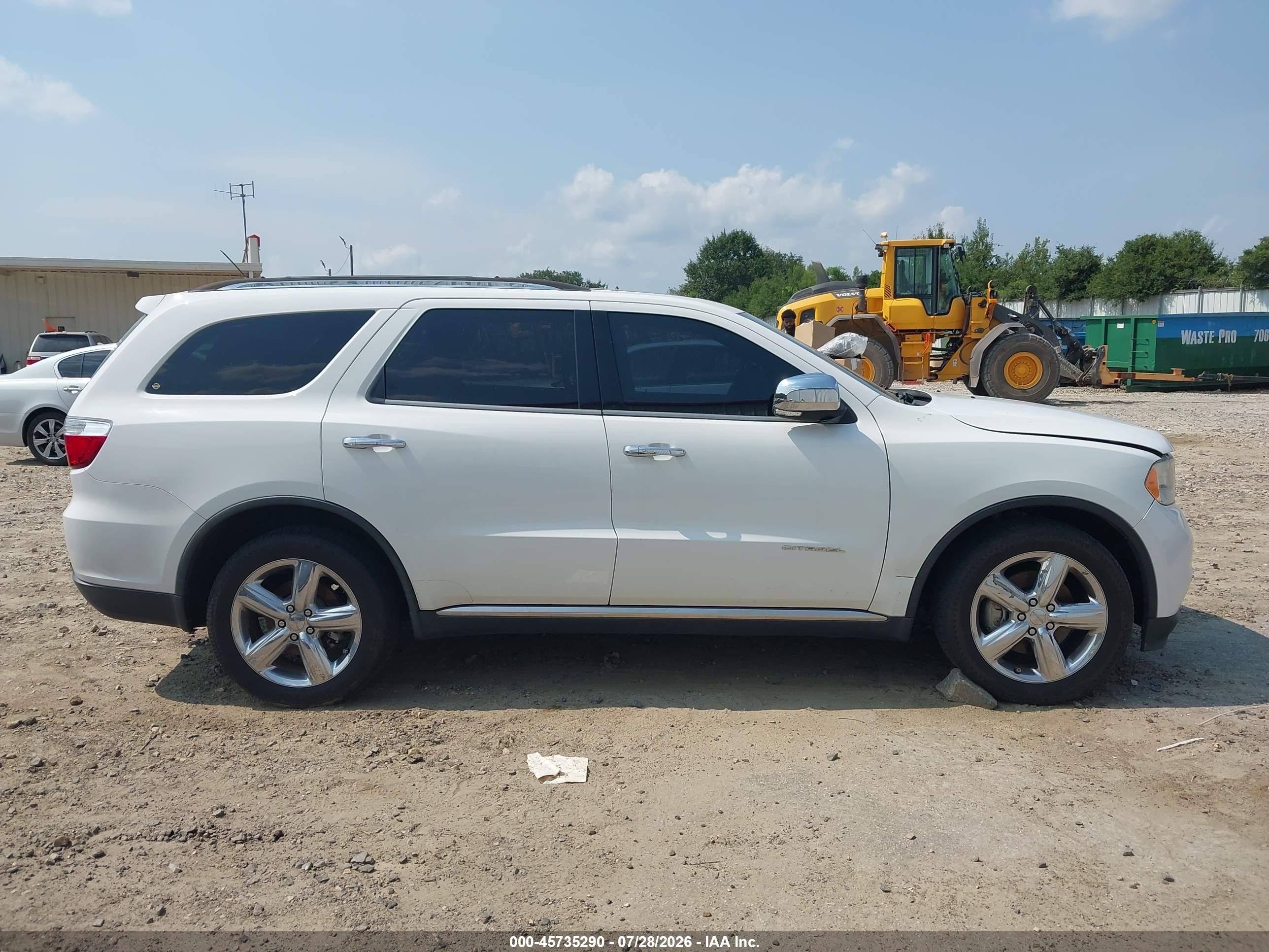 2013 Dodge Durango Citadel White vin: 1C4SDJET3DC681247