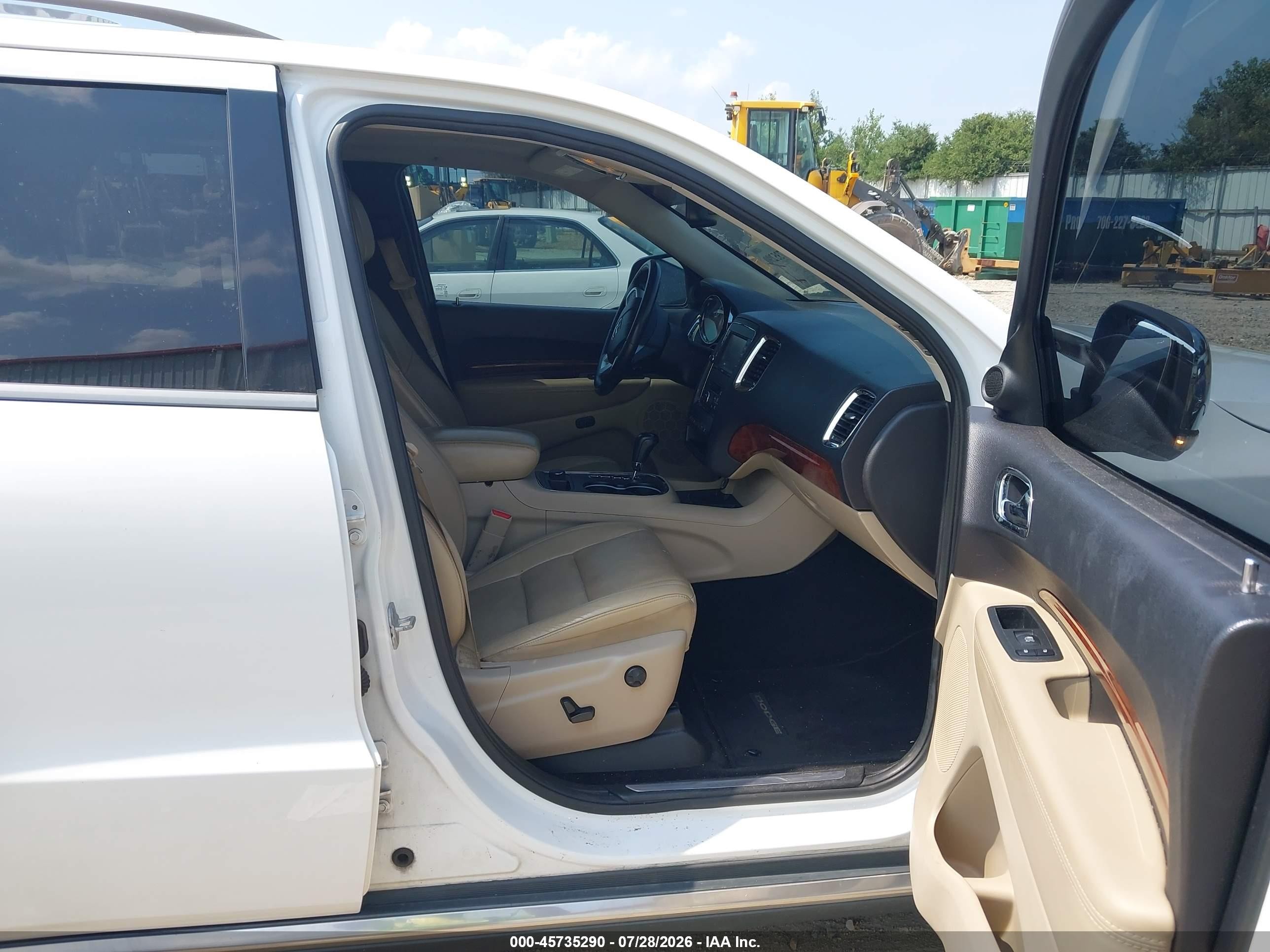 2013 Dodge Durango Citadel White vin: 1C4SDJET3DC681247