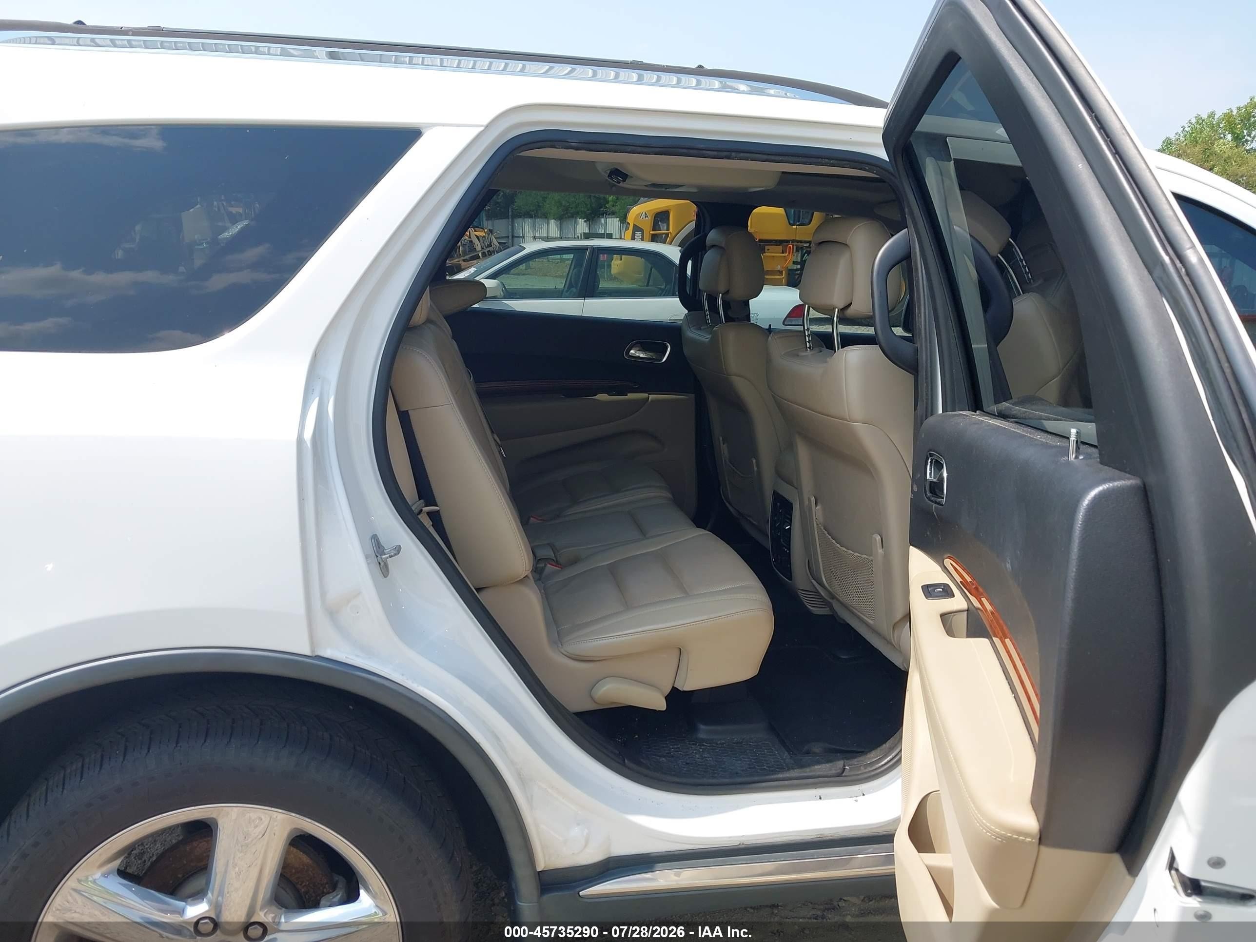 2013 Dodge Durango Citadel White vin: 1C4SDJET3DC681247