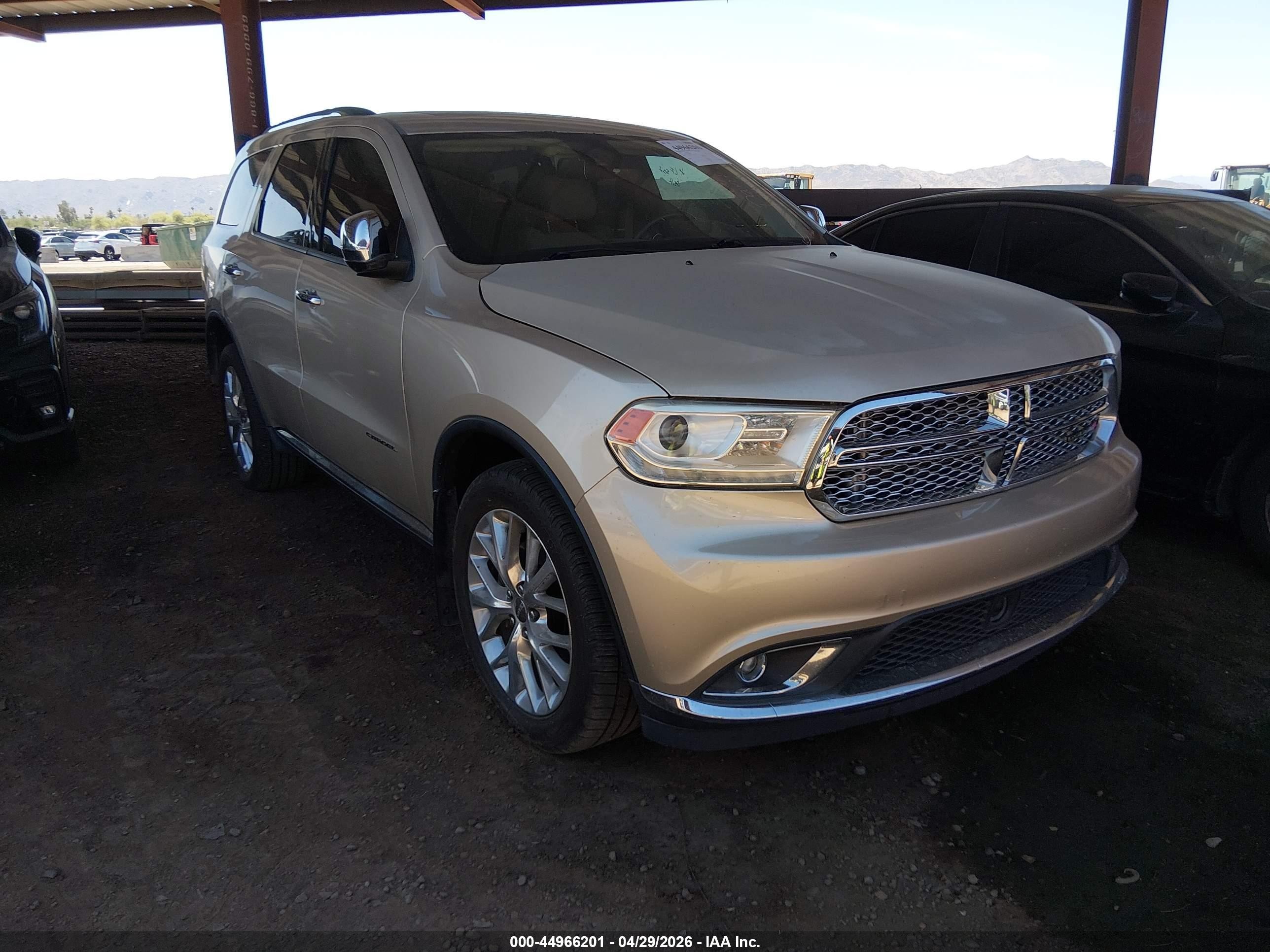 2014 Dodge Durango Citadel Cream vin: 1C4SDJET3EC287345