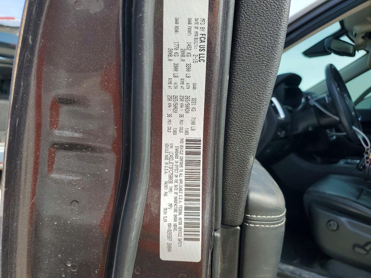 2015 Dodge Durango Citadel Two Tone vin: 1C4SDJET3FC758038