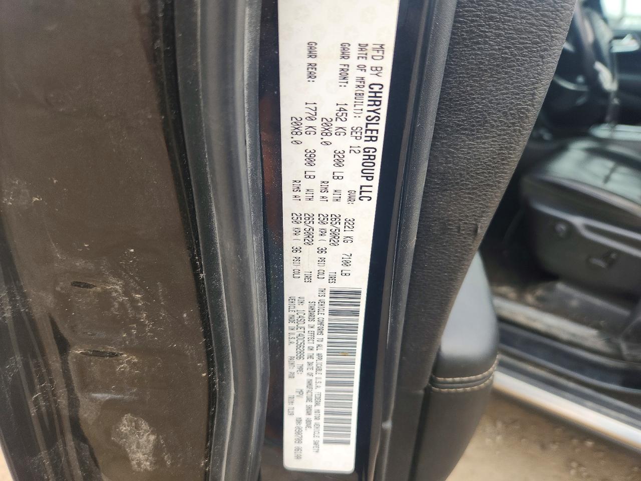 2013 Dodge Durango Citadel Black vin: 1C4SDJET4DC562896