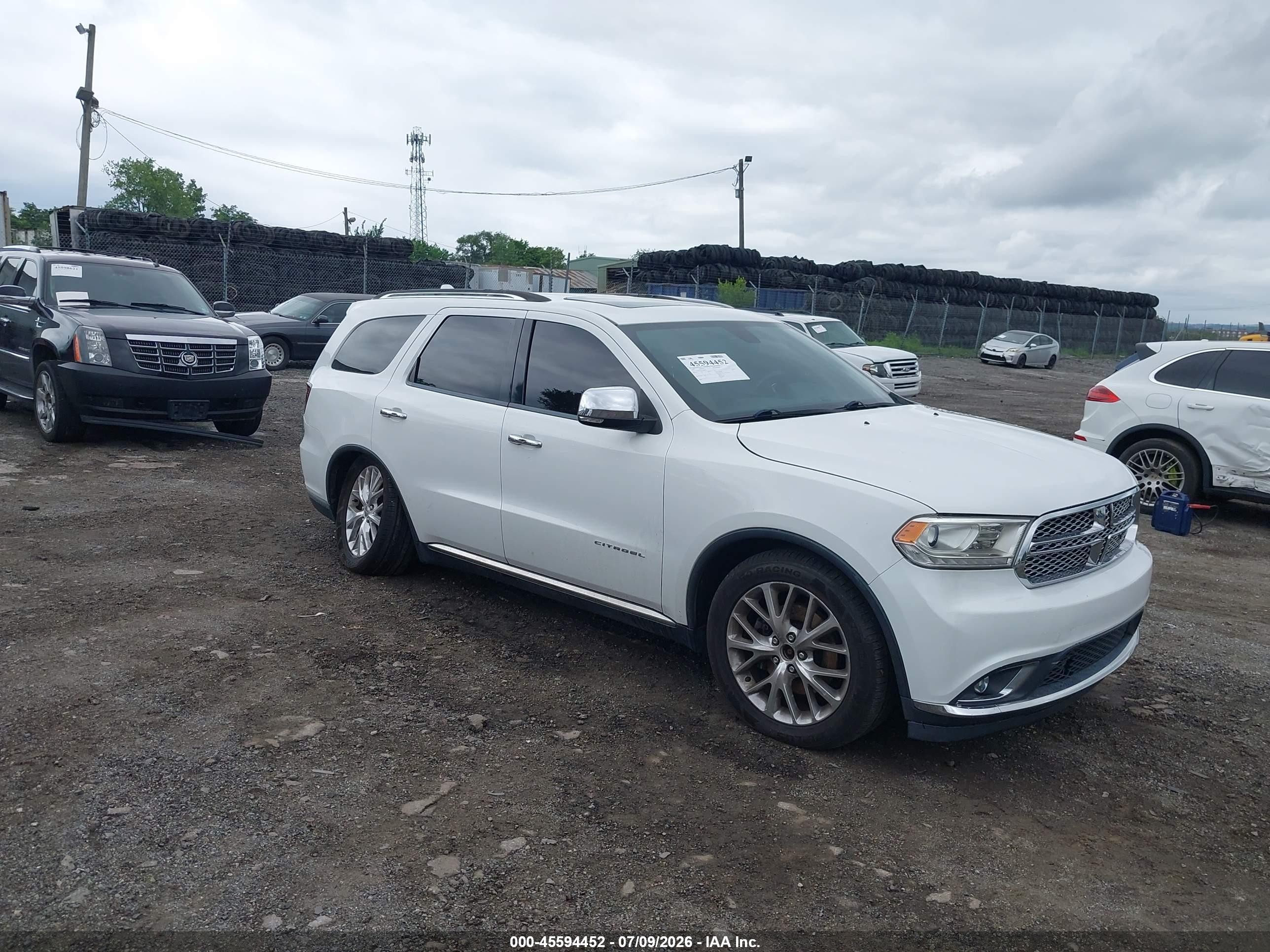 2014 Dodge Durango Citadel White vin: 1C4SDJET4EC391097
