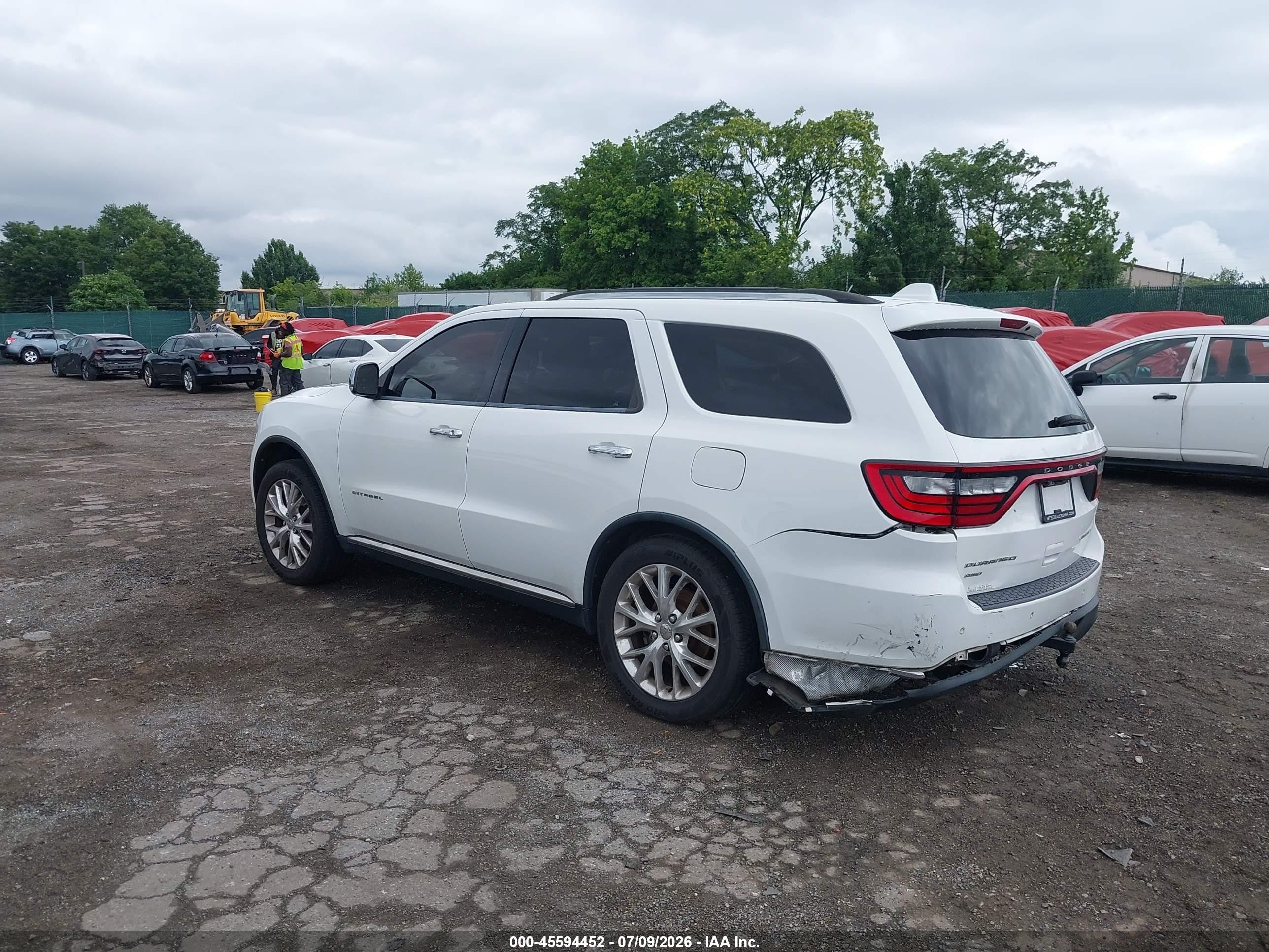 2014 Dodge Durango Citadel White vin: 1C4SDJET4EC391097