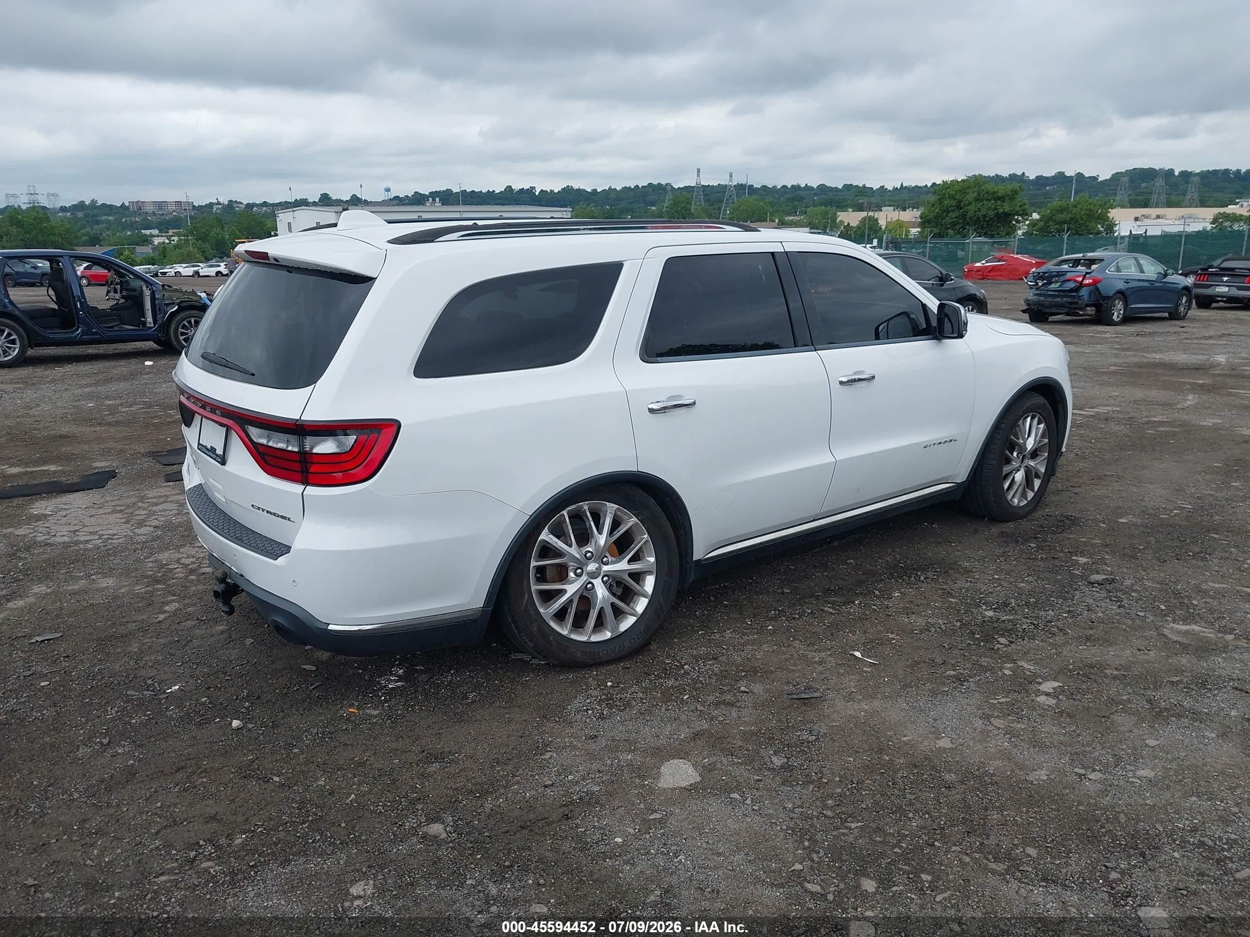 2014 Dodge Durango Citadel White vin: 1C4SDJET4EC391097