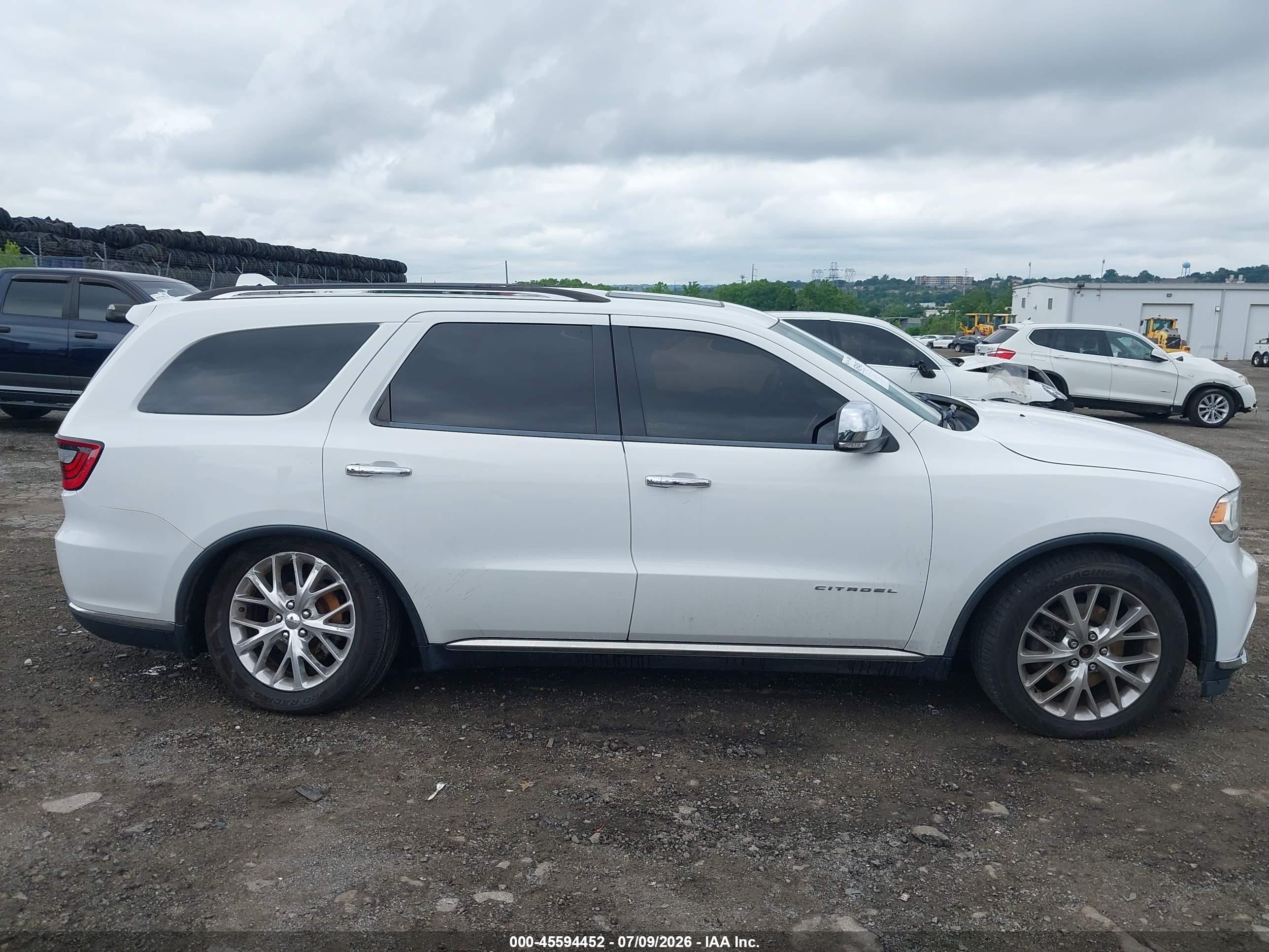 2014 Dodge Durango Citadel White vin: 1C4SDJET4EC391097