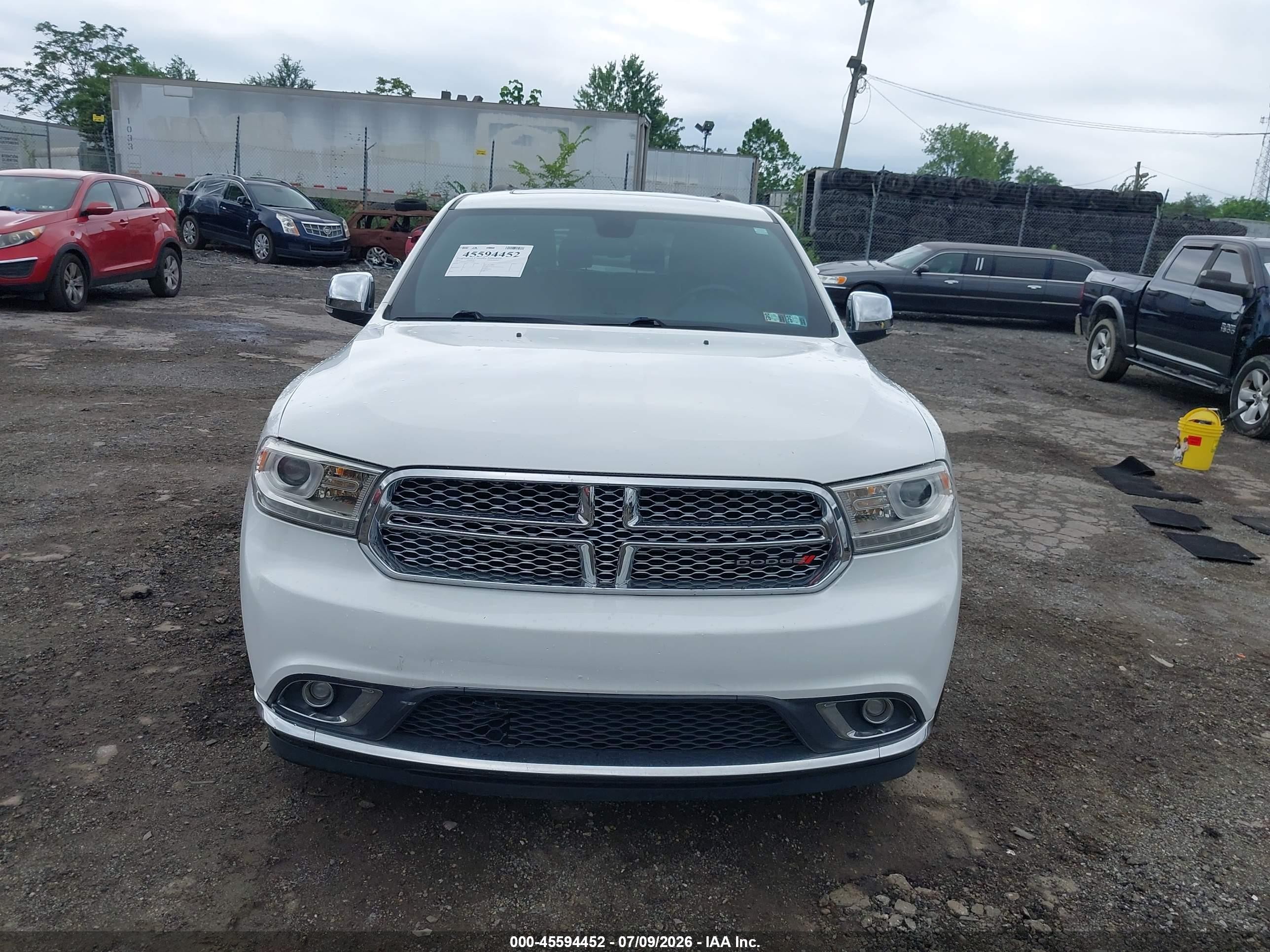 2014 Dodge Durango Citadel White vin: 1C4SDJET4EC391097