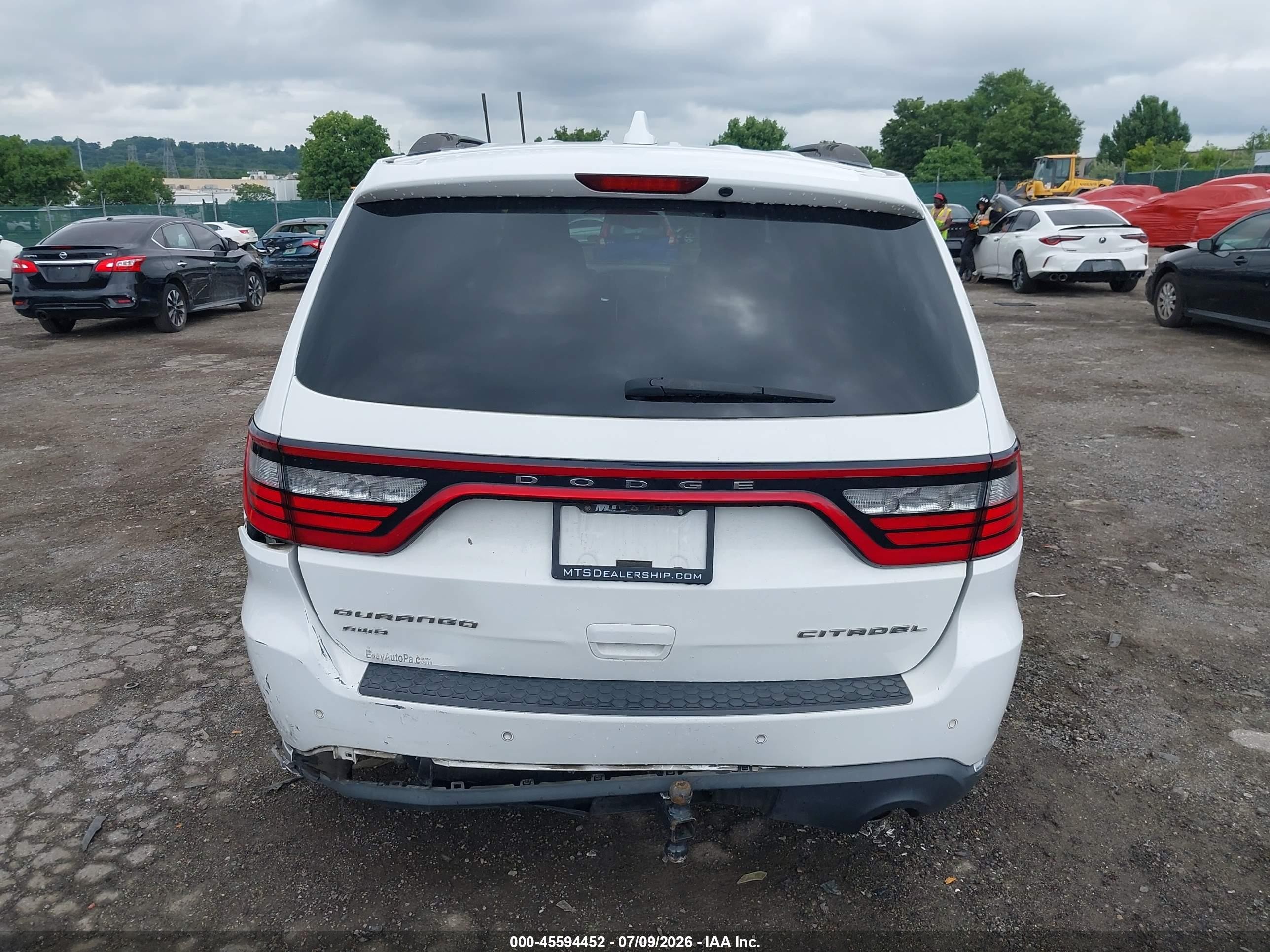 2014 Dodge Durango Citadel White vin: 1C4SDJET4EC391097